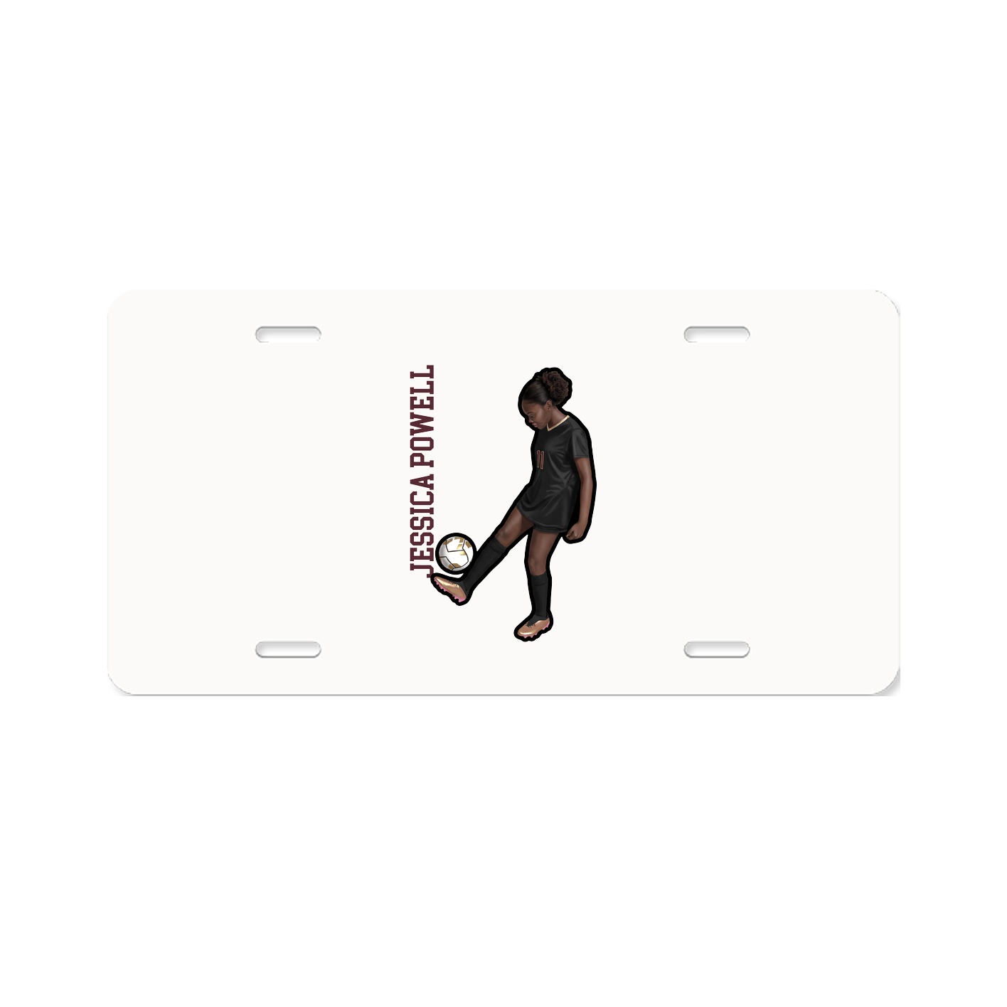 License Plate — Name Vertical in Classic
