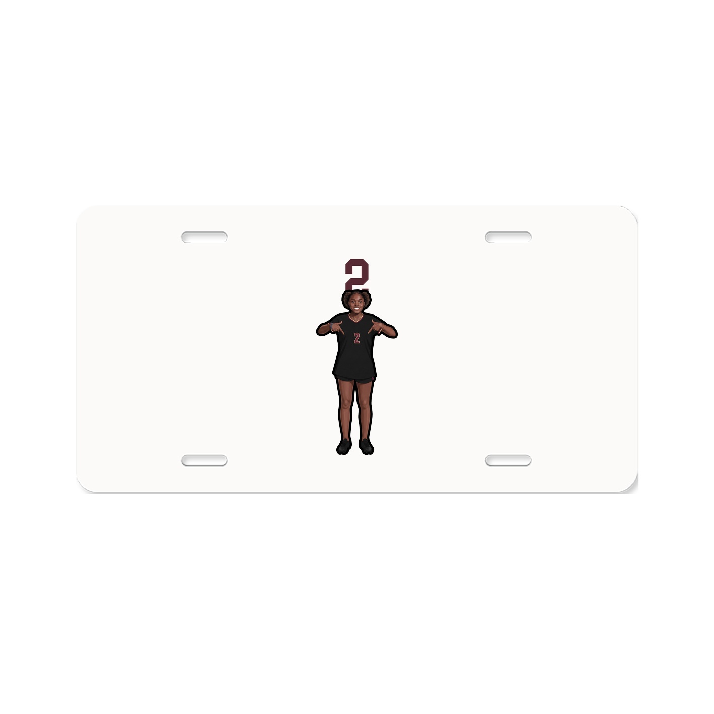 License Plate — Number Top in Classic