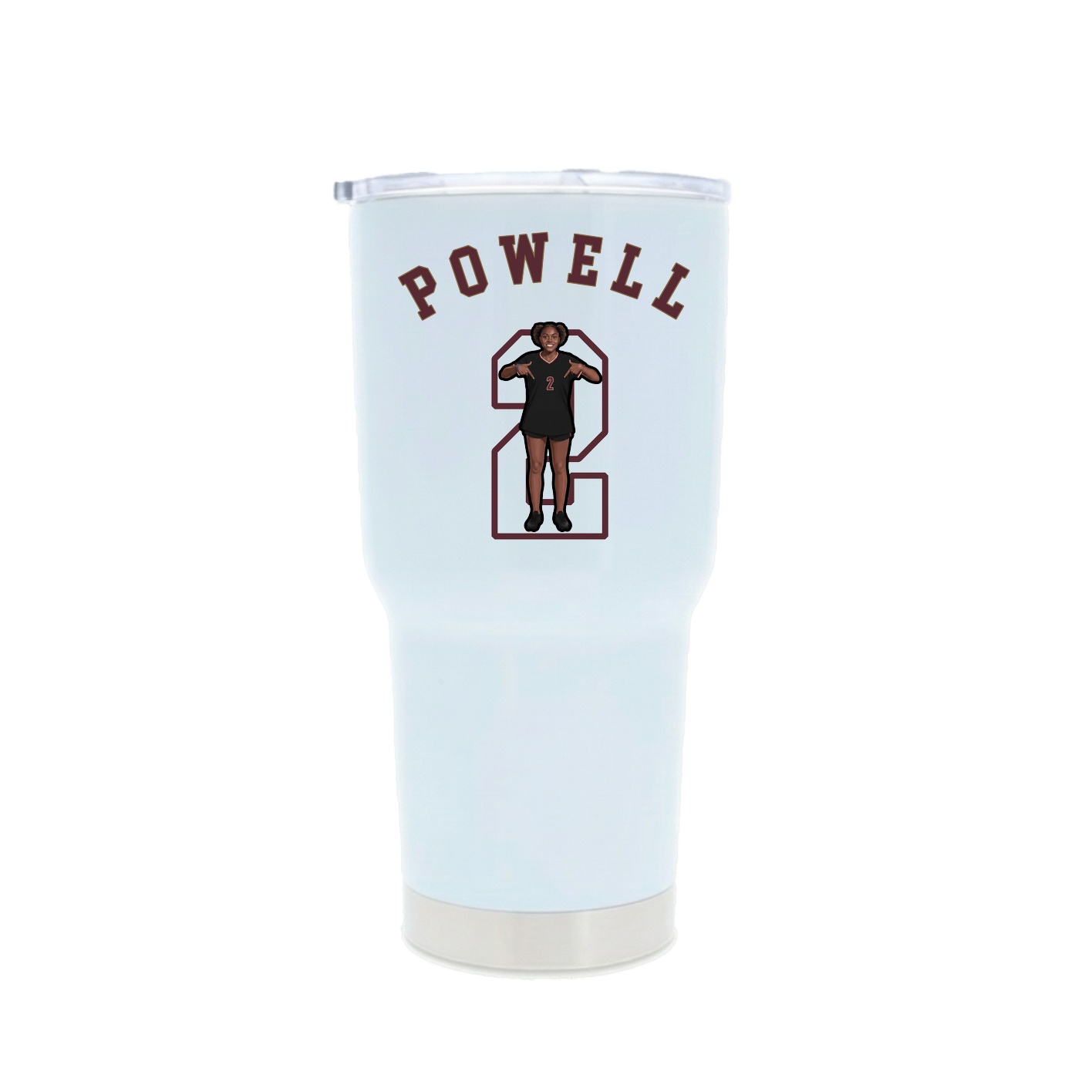 30oz Stainless Steel Tumbler — Shirsey Arch in White