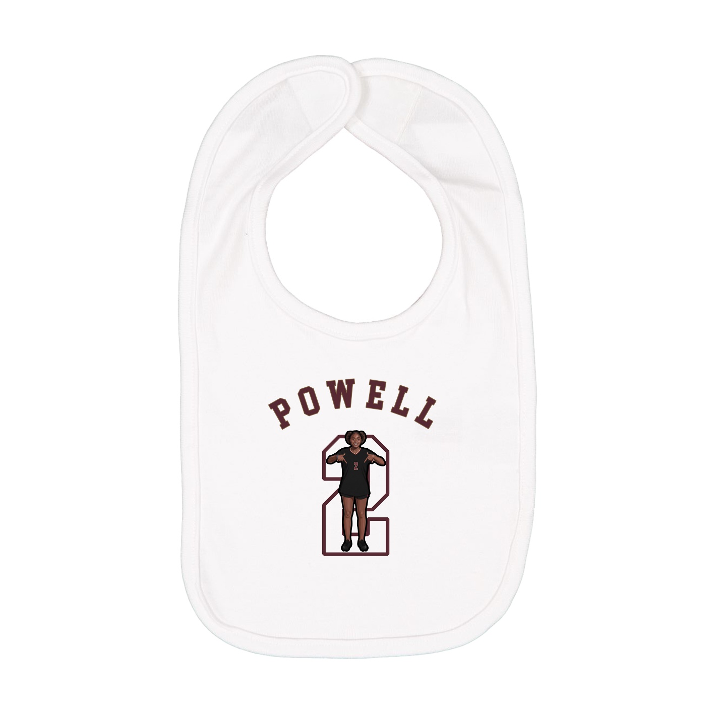 Infant Bib — Shirsey Arch in White