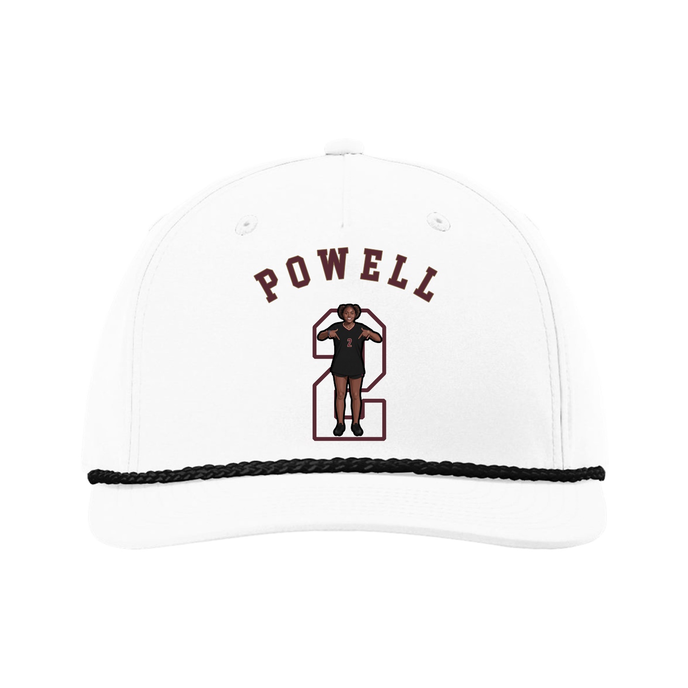 Five-Panel Classic Rope Cap — Shirsey Arch in White