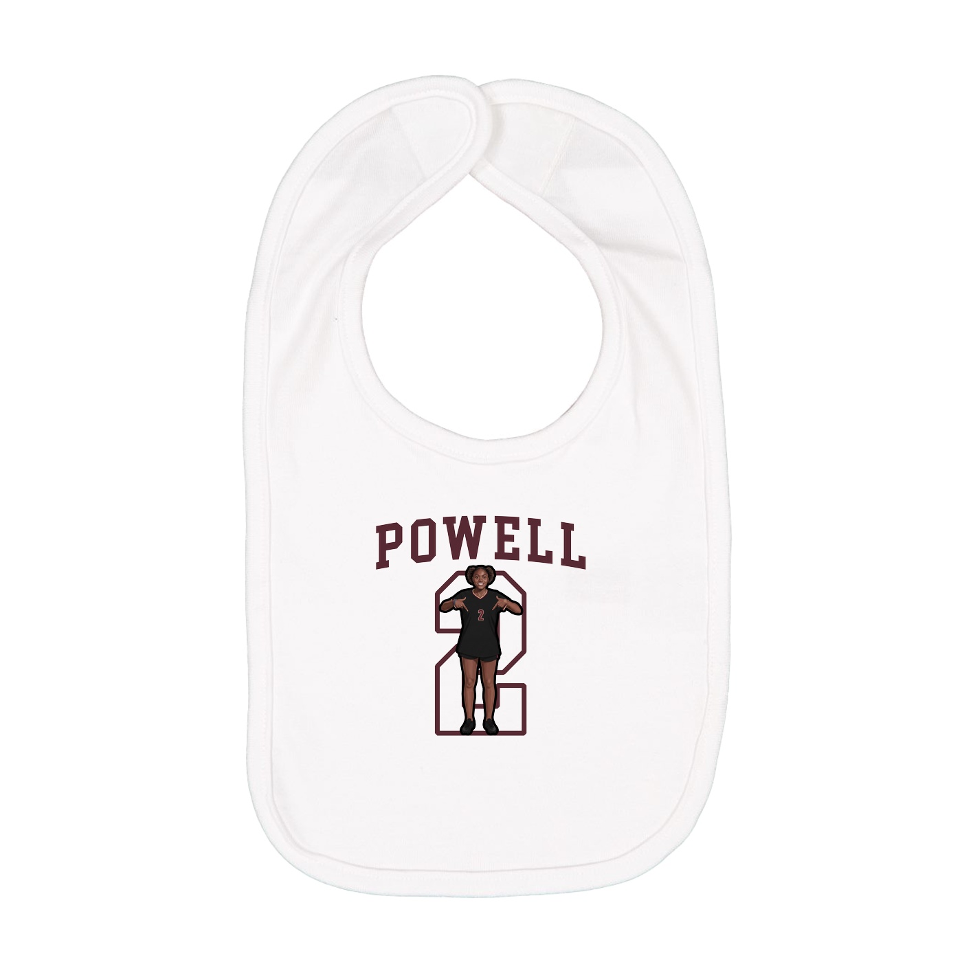 Infant Bib — Shirsey in White