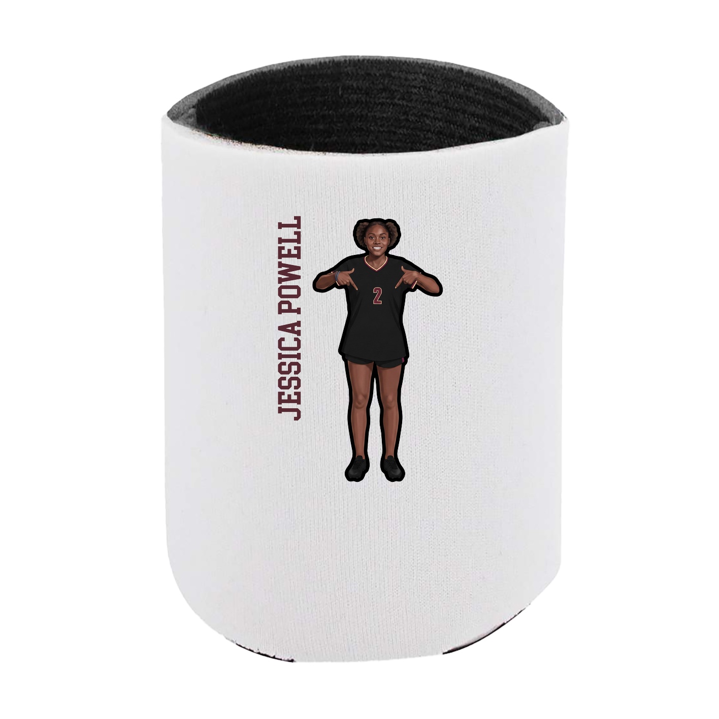 Can Holder — Name Vertical in White