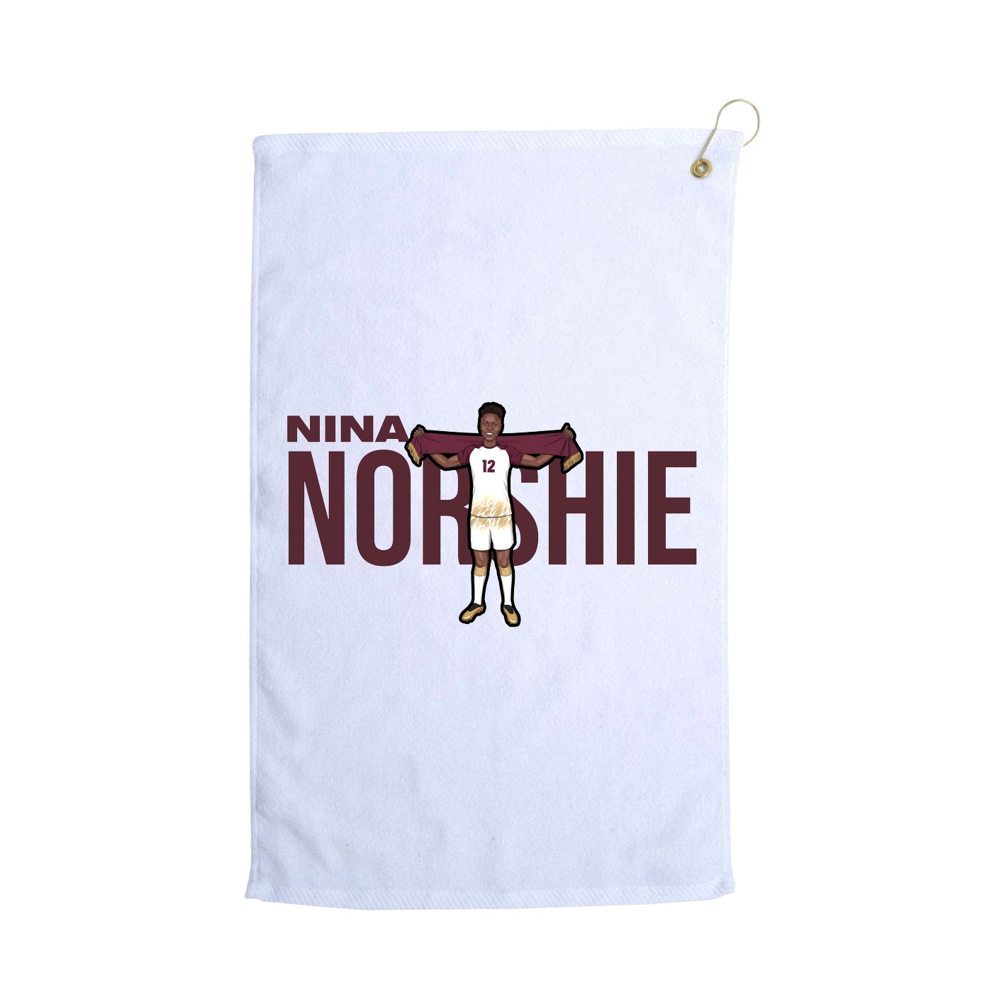 Golf Towel — Player Name in White