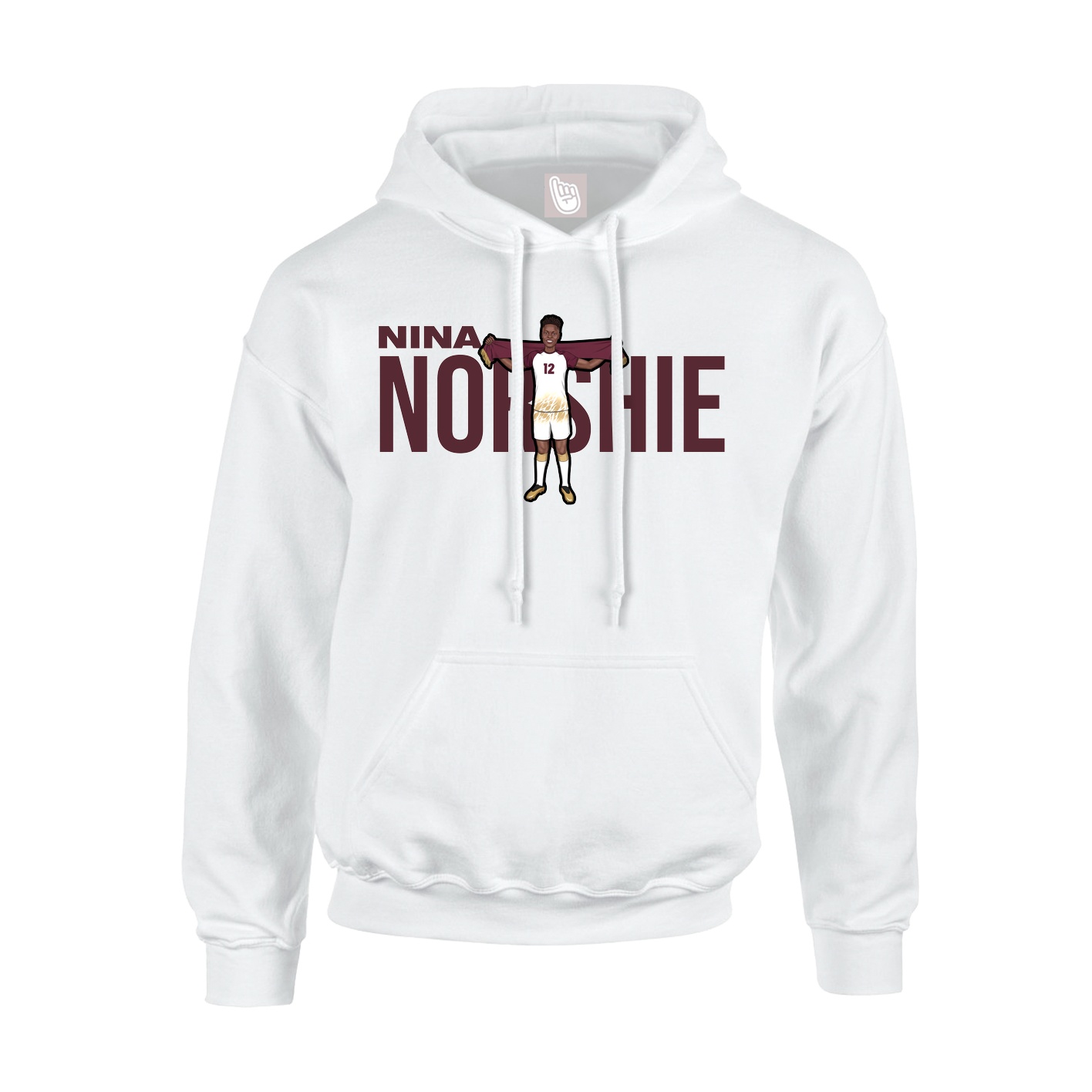 Youth Hoodie — Player Name in White
