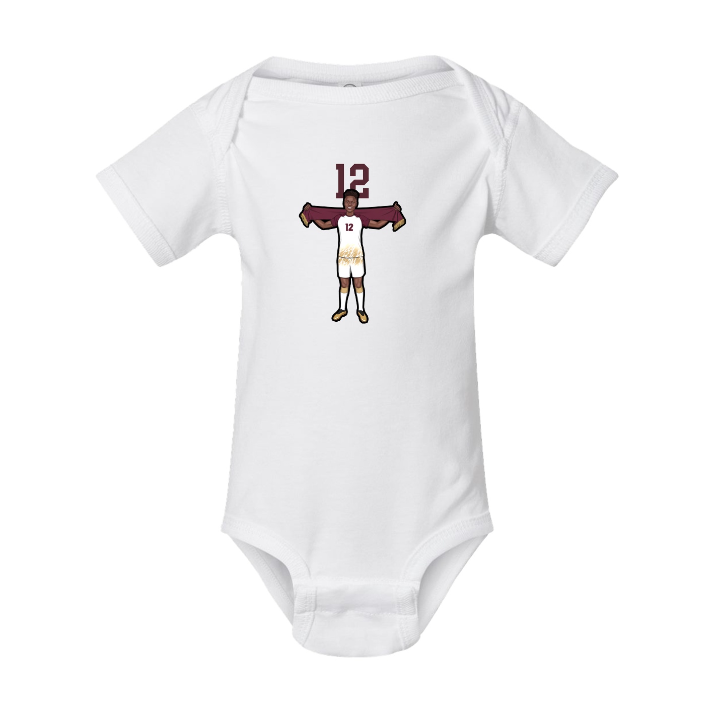 Baby Onesie — Number Top in White
