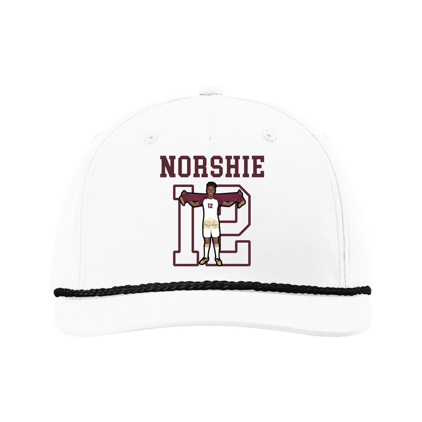 Five-Panel Classic Rope Cap — Shirsey in White