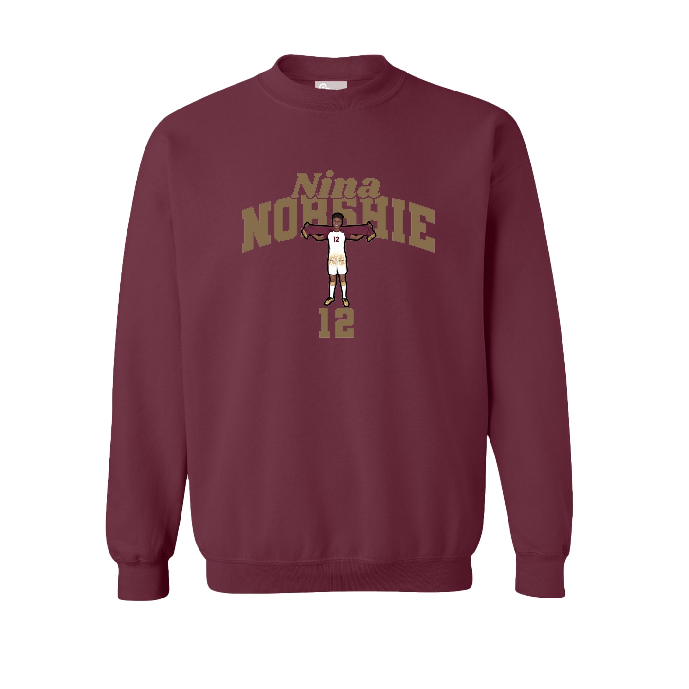 Fleece Crew — Signature Arch in Maroon