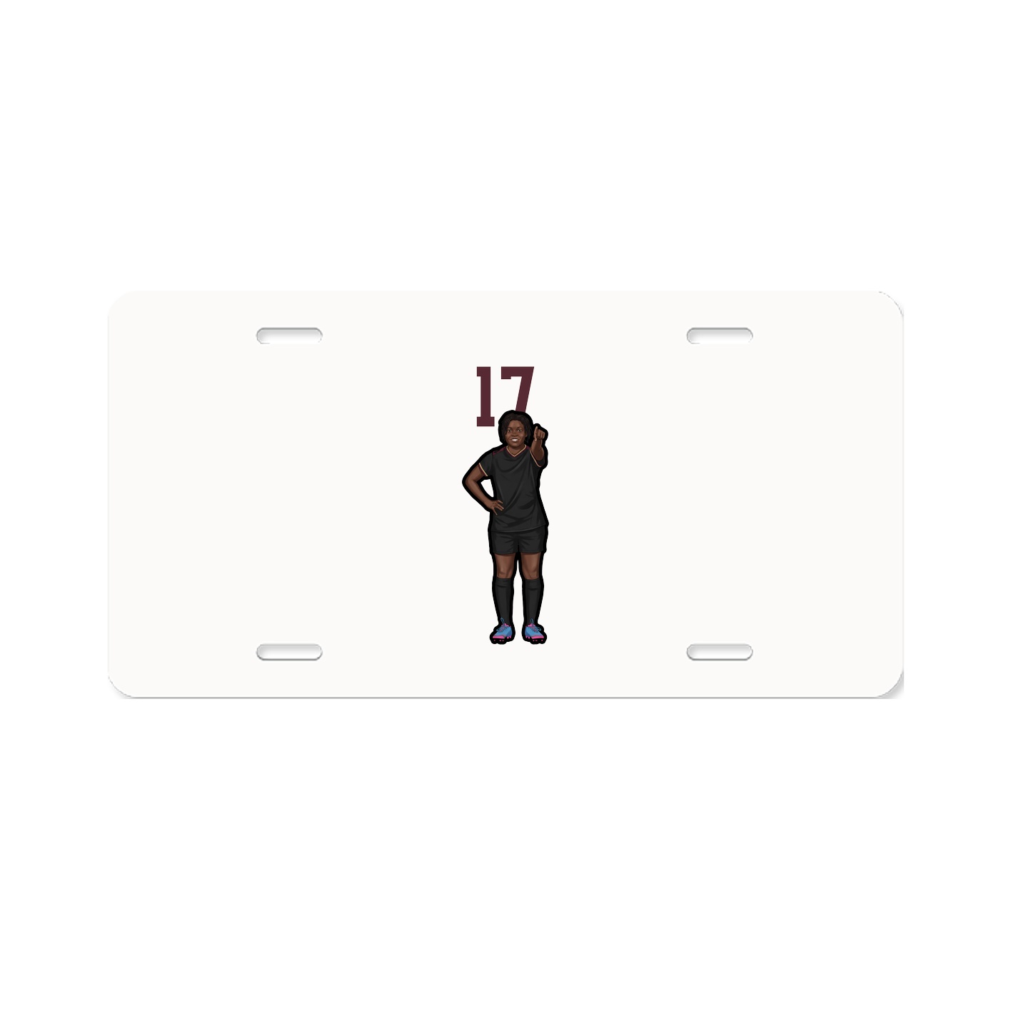 License Plate — Number Top in Classic