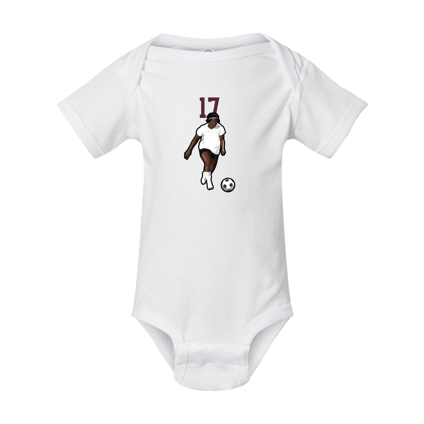Baby Onesie — Number Top in White