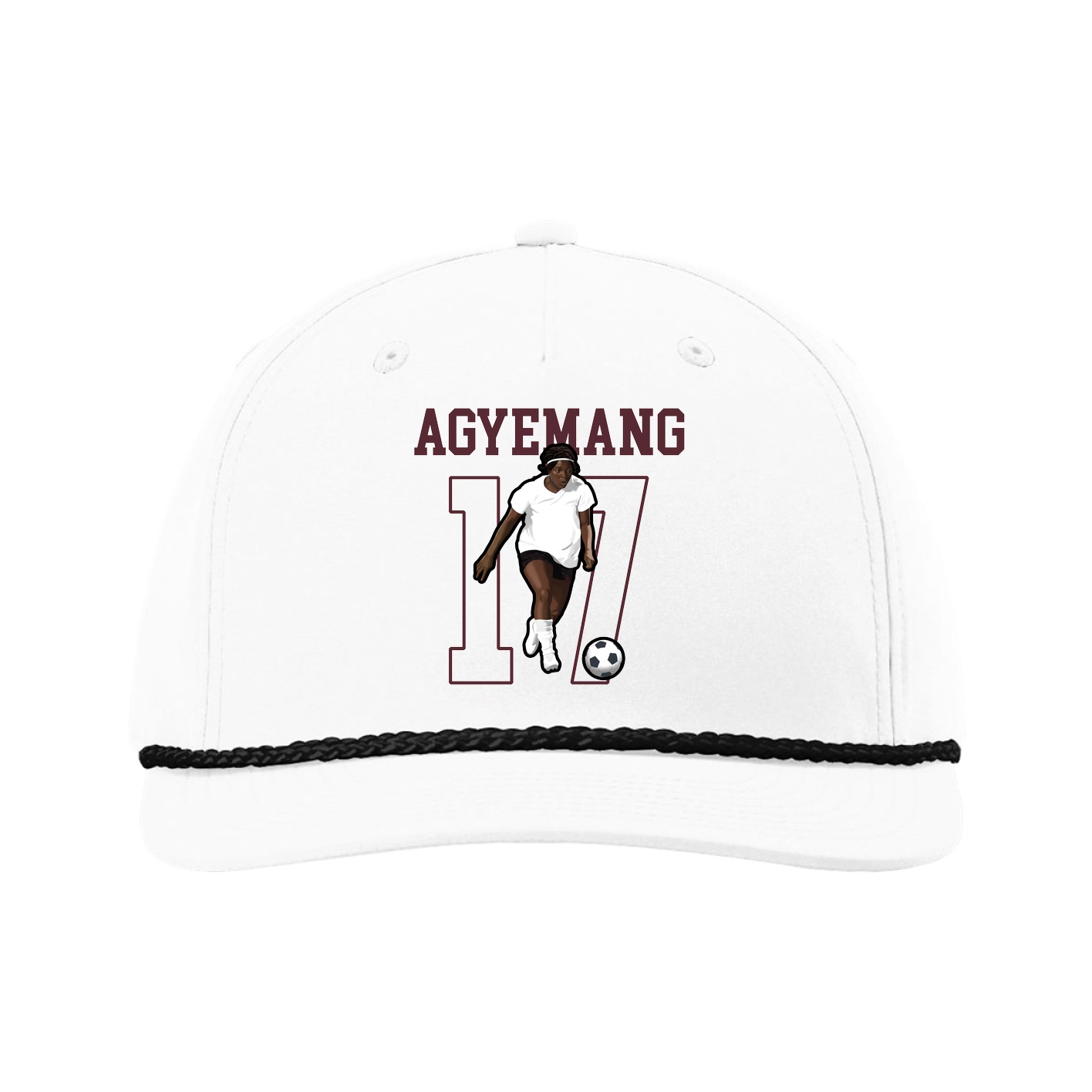 Five-Panel Classic Rope Cap — Shirsey in White