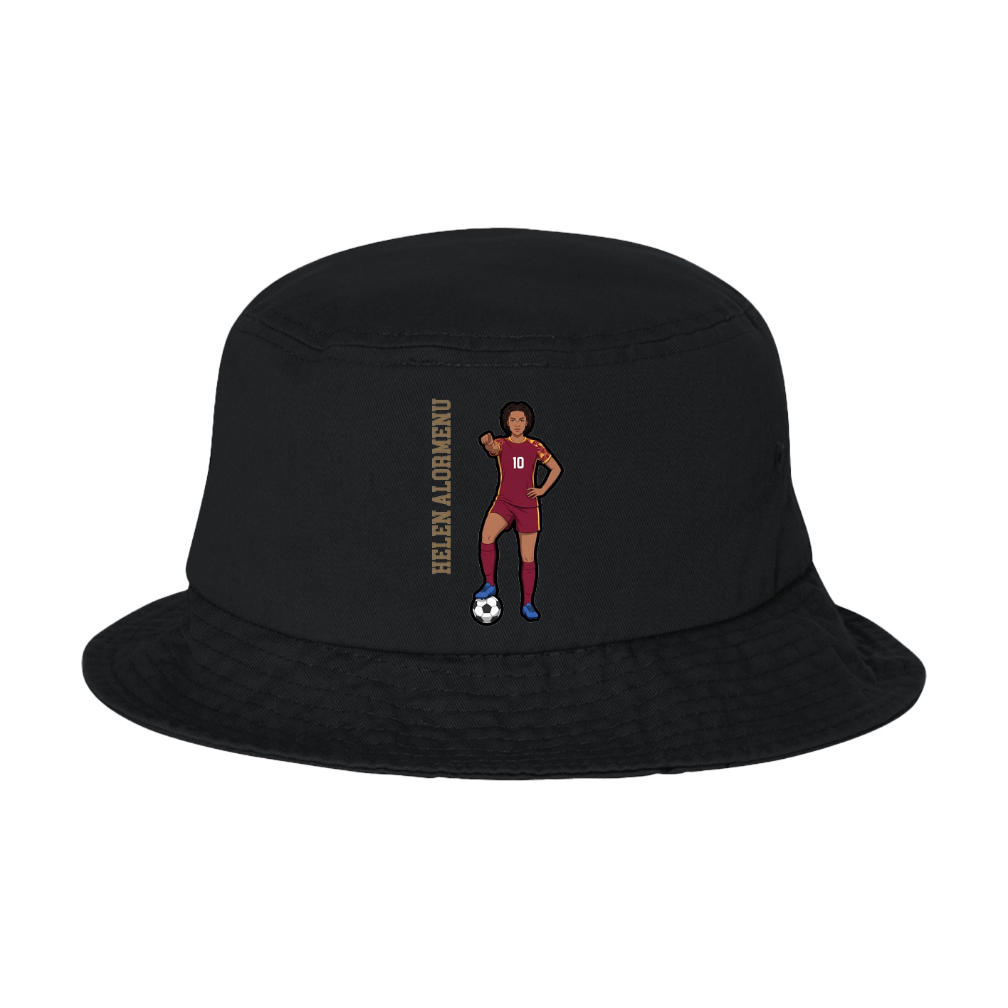 Bucket Cap — Name Vertical in Black