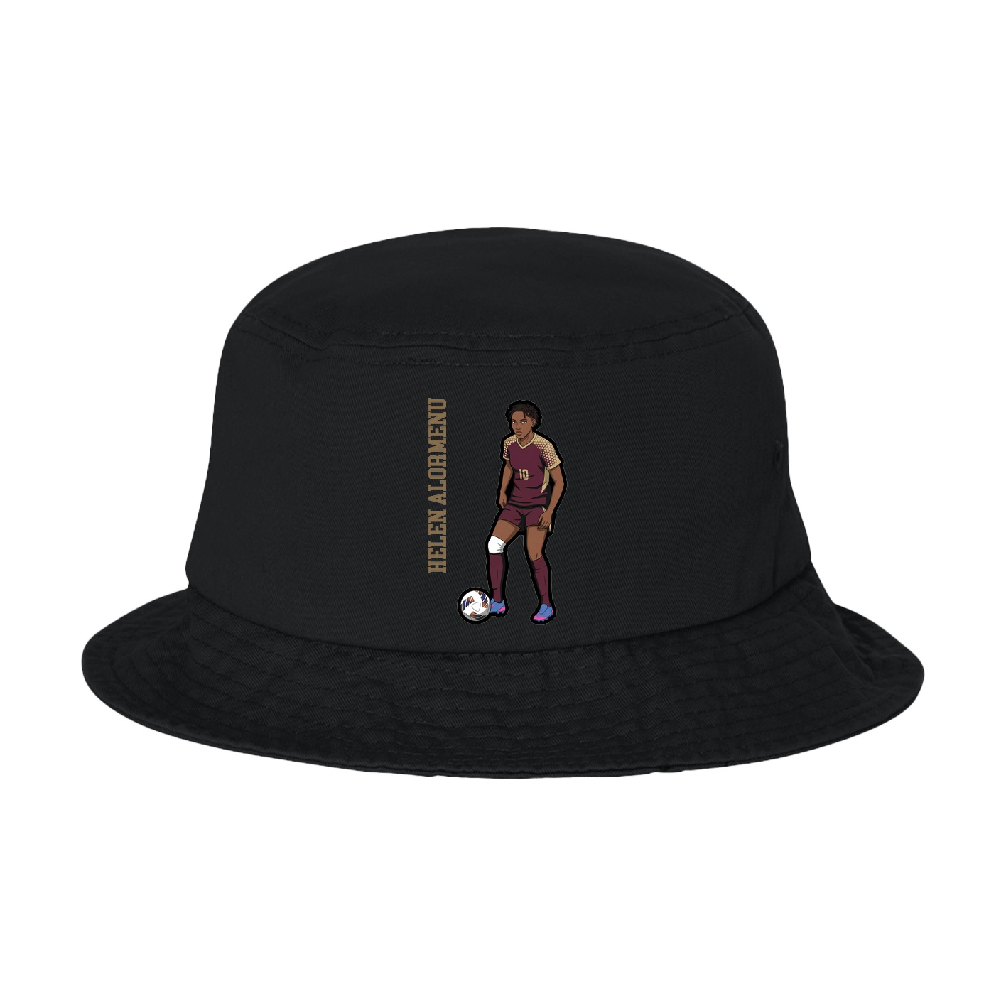 Bucket Cap — Name Vertical in Black