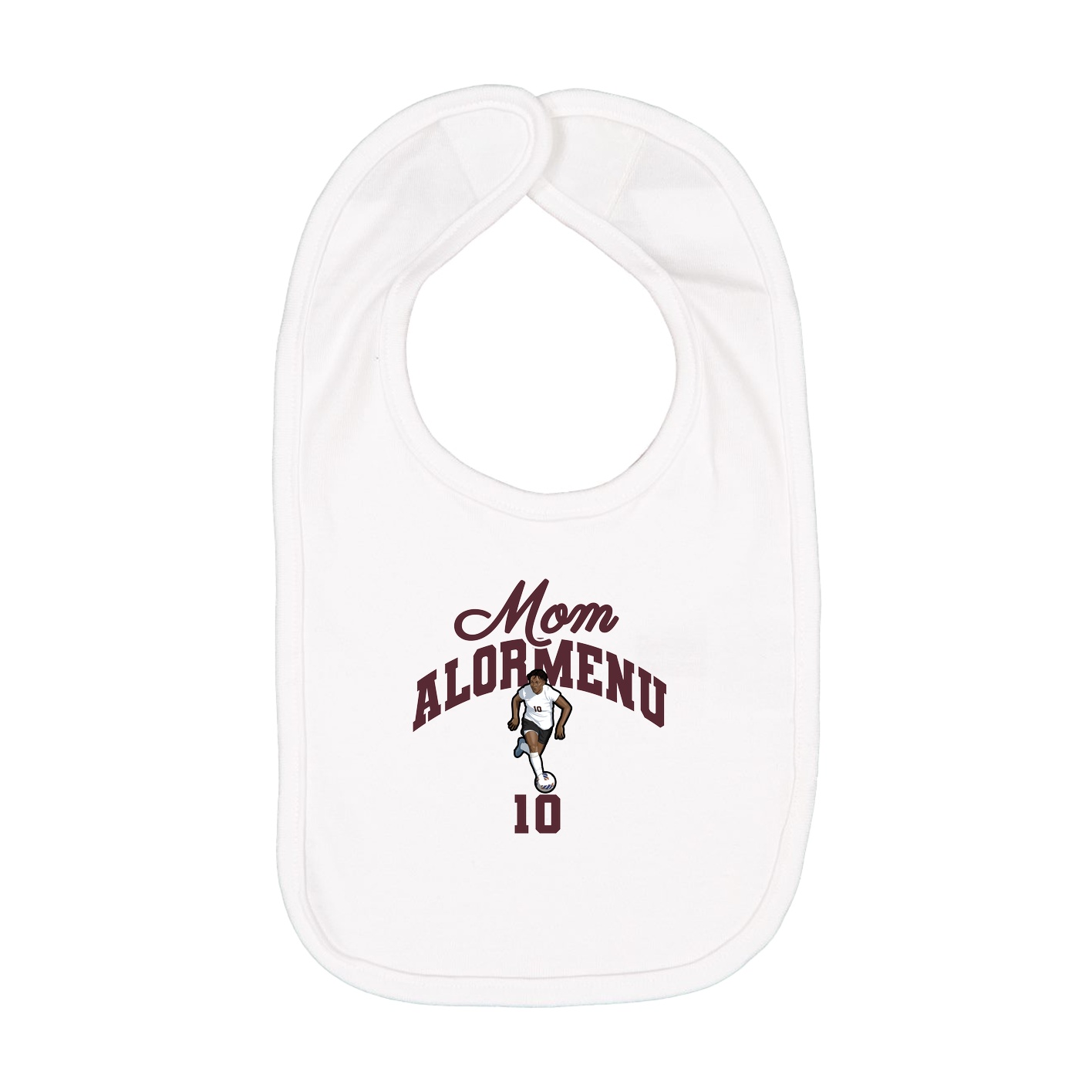 Infant Bib — Mothers Day Arch in White