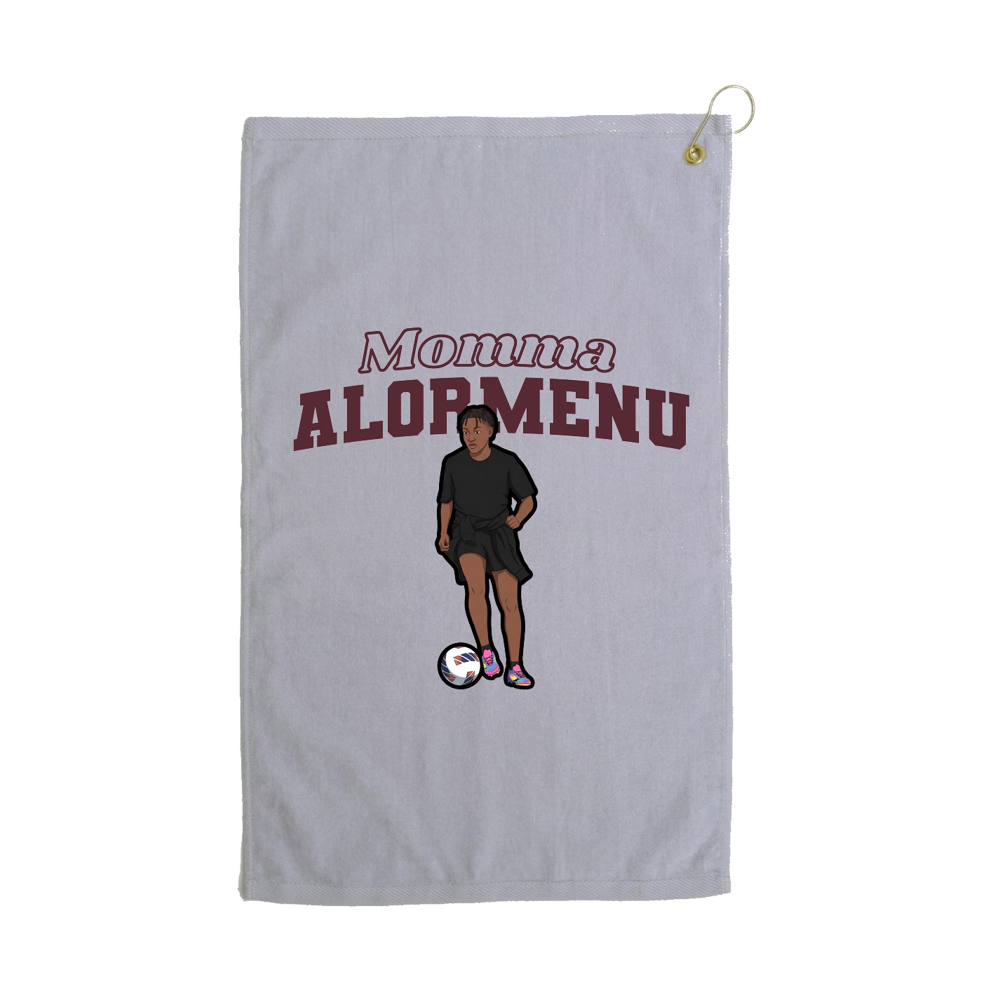 Golf Towel — Mothers Day Block in Grey