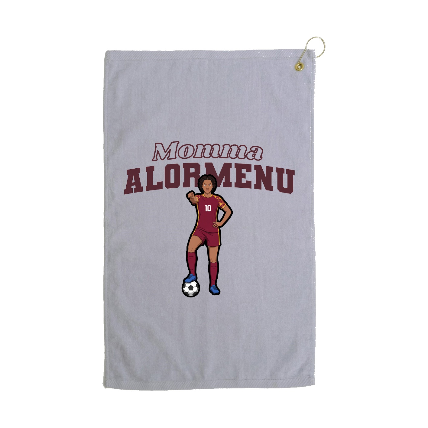 Golf Towel — Mothers Day Block in Grey