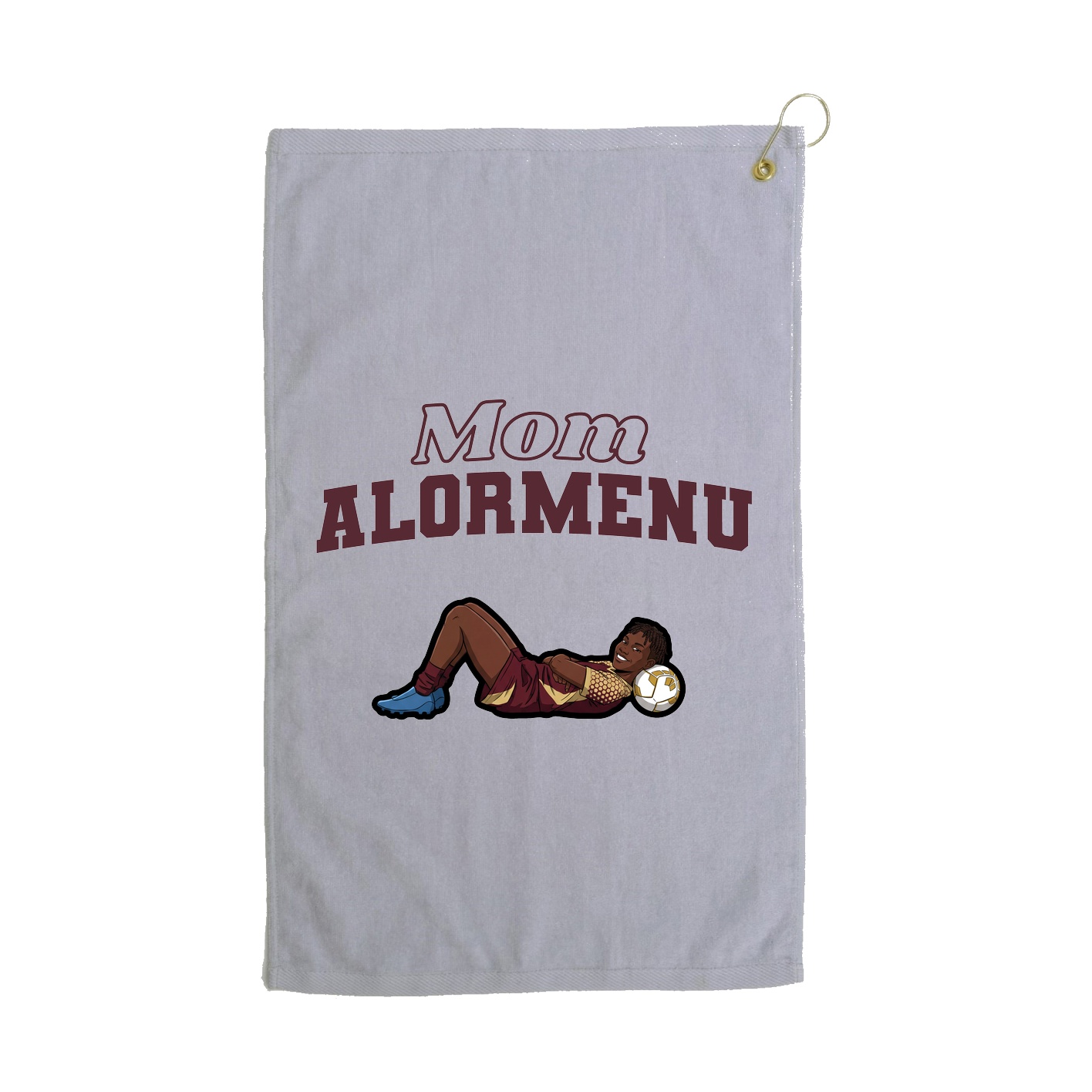 Golf Towel — Mothers Day Block in Grey