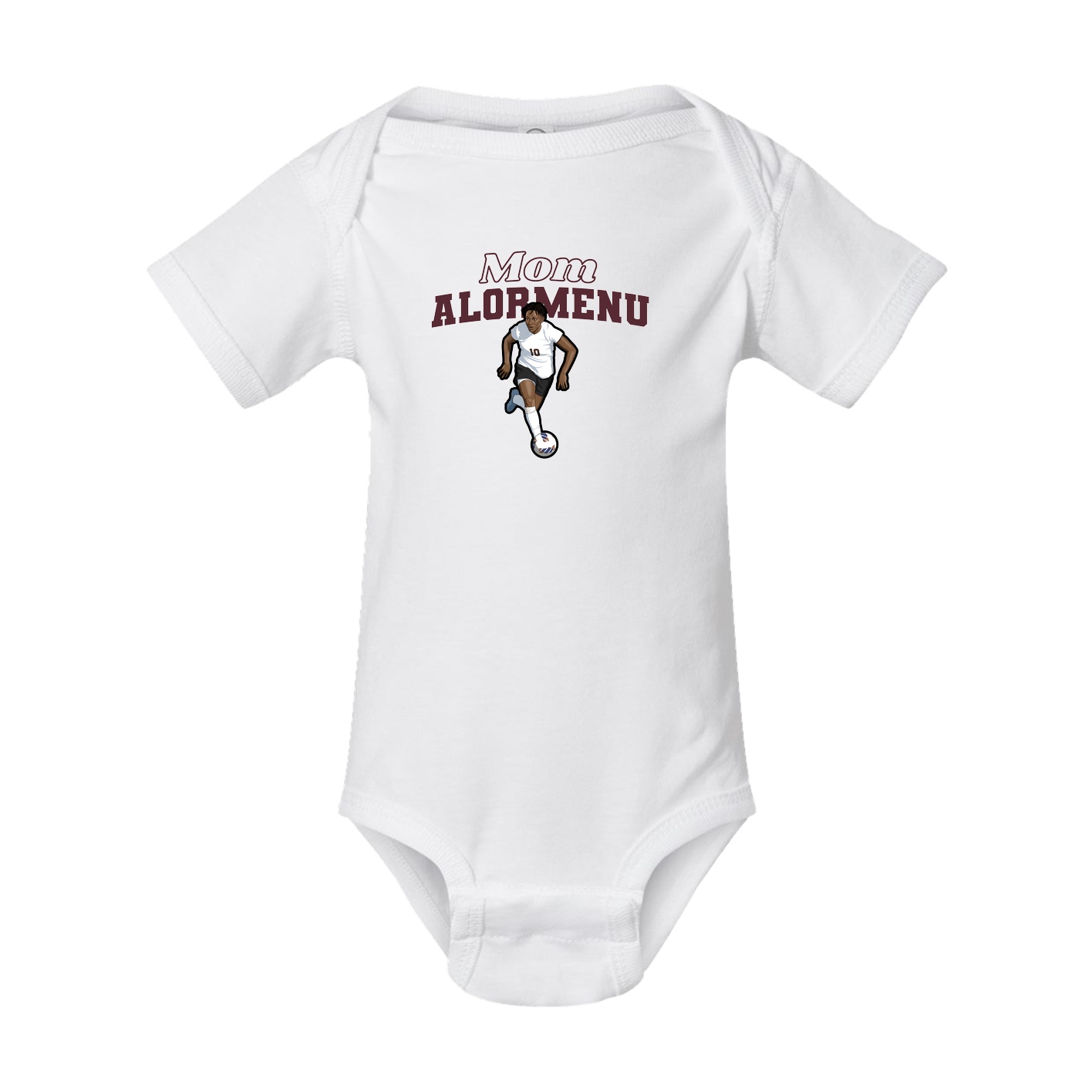 Baby Onesie — Mothers Day Block in White