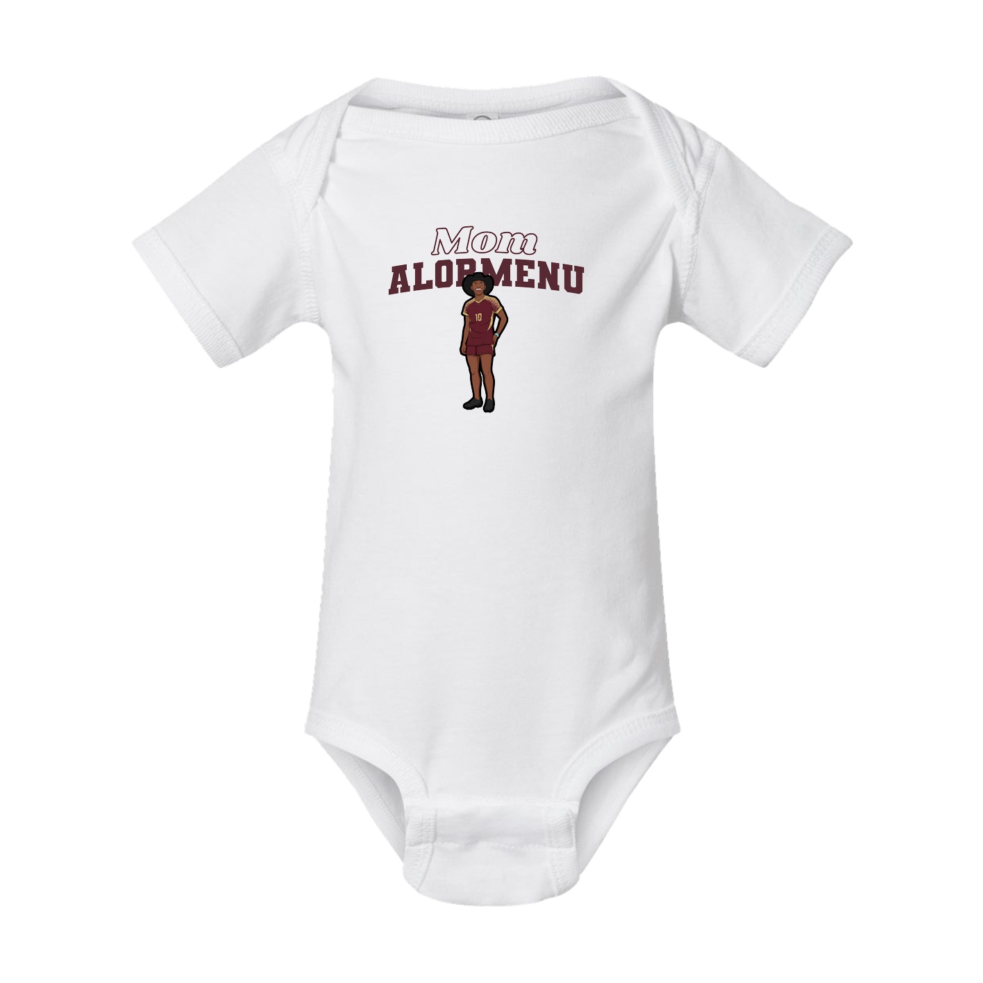 Baby Onesie — Mothers Day Block in White