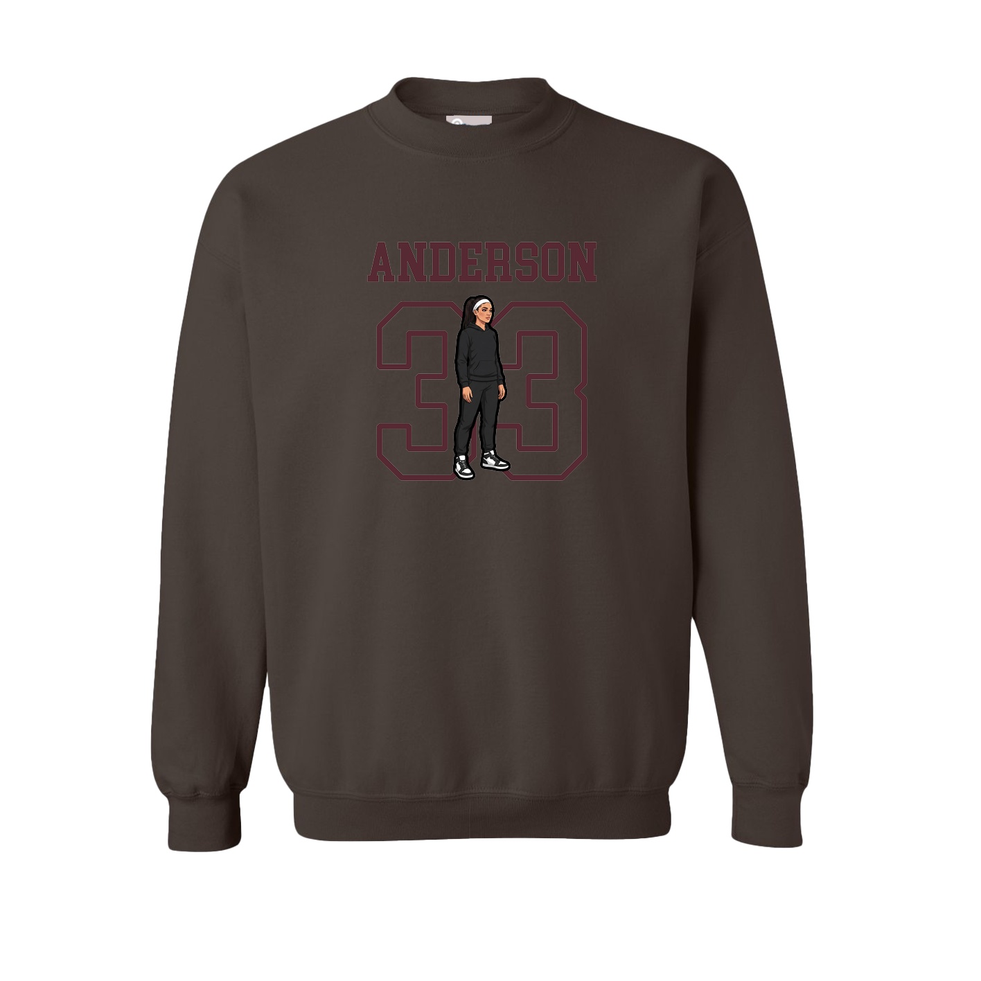 Fleece Crew — Shirsey in Brown