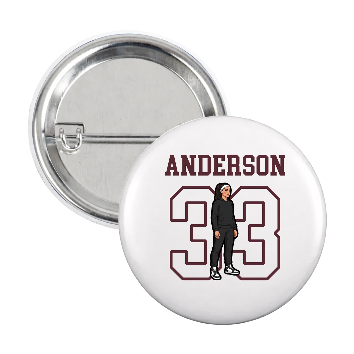 Game Day Button — Shirsey in White