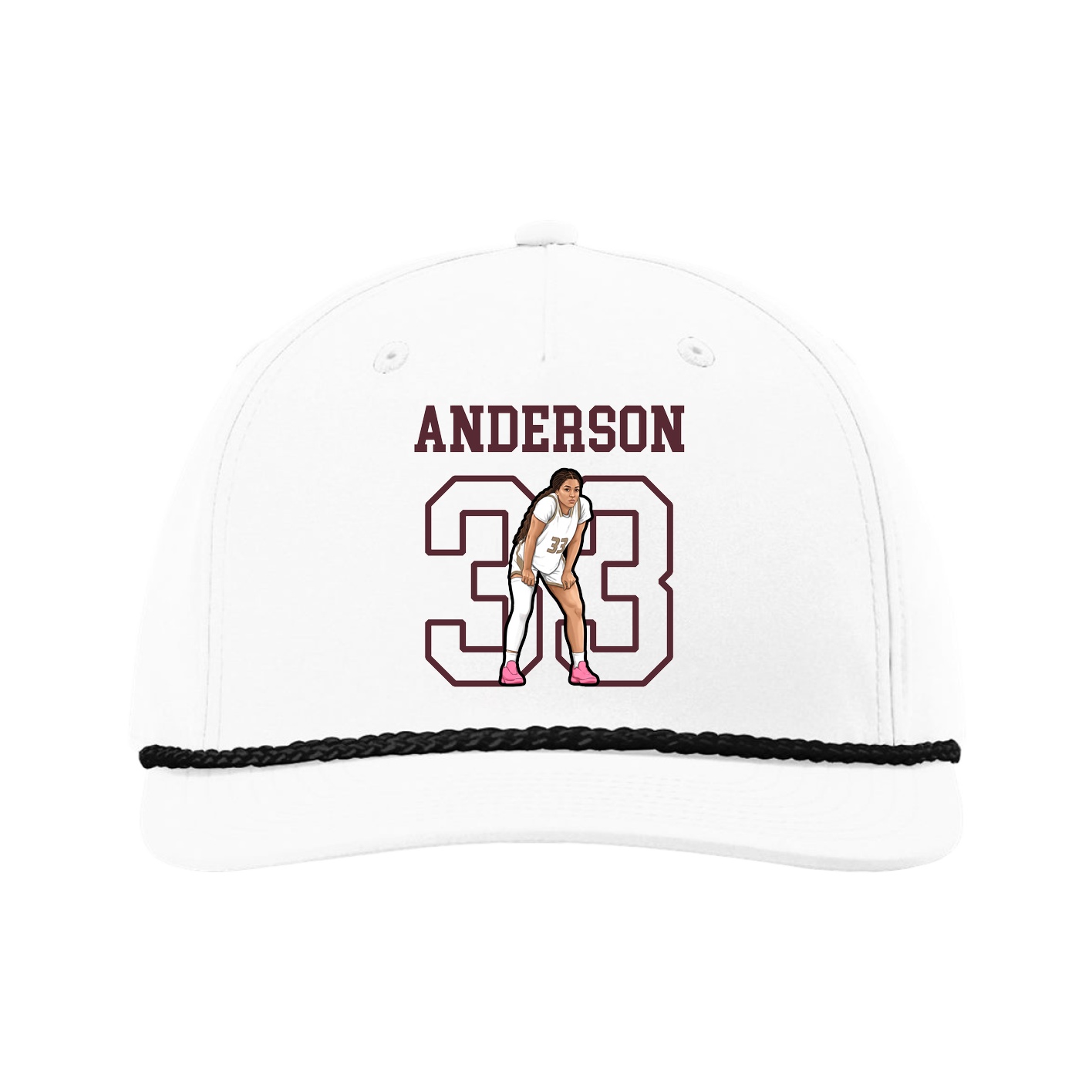 Five-Panel Classic Rope Cap — Shirsey in White