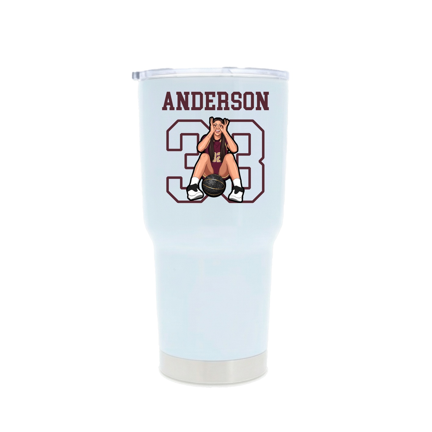 30oz Stainless Steel Tumbler — Shirsey in White