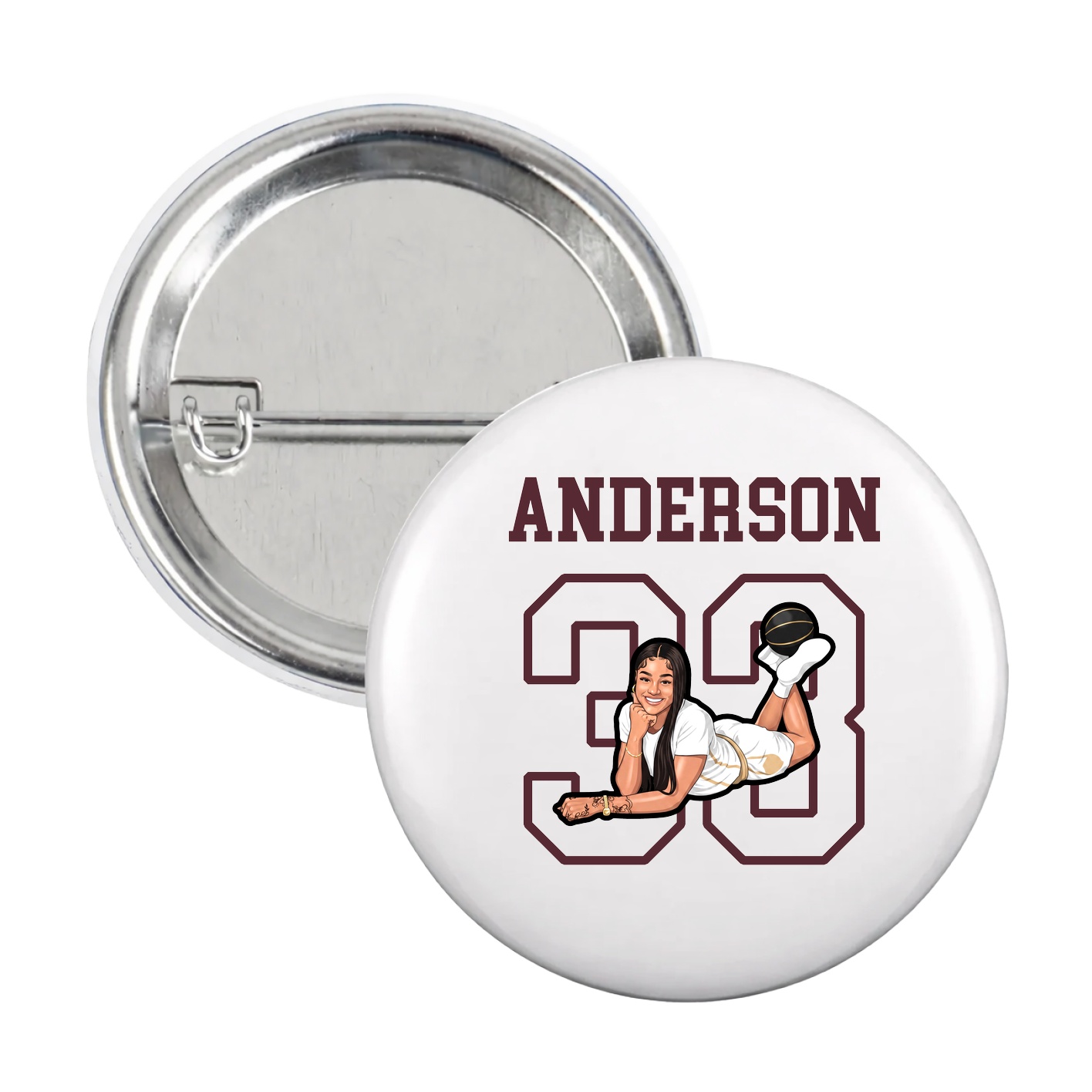 Game Day Button — Shirsey in White