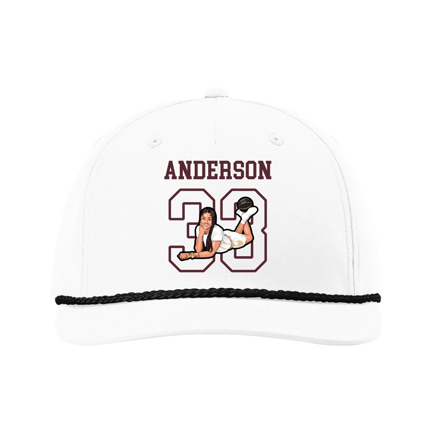 Five-Panel Classic Rope Cap — Shirsey in White