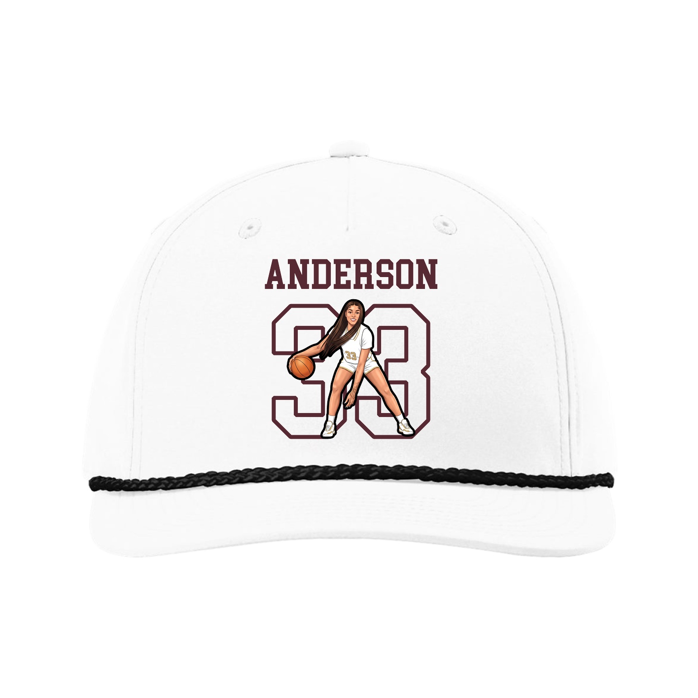 Five-Panel Classic Rope Cap — Shirsey in White