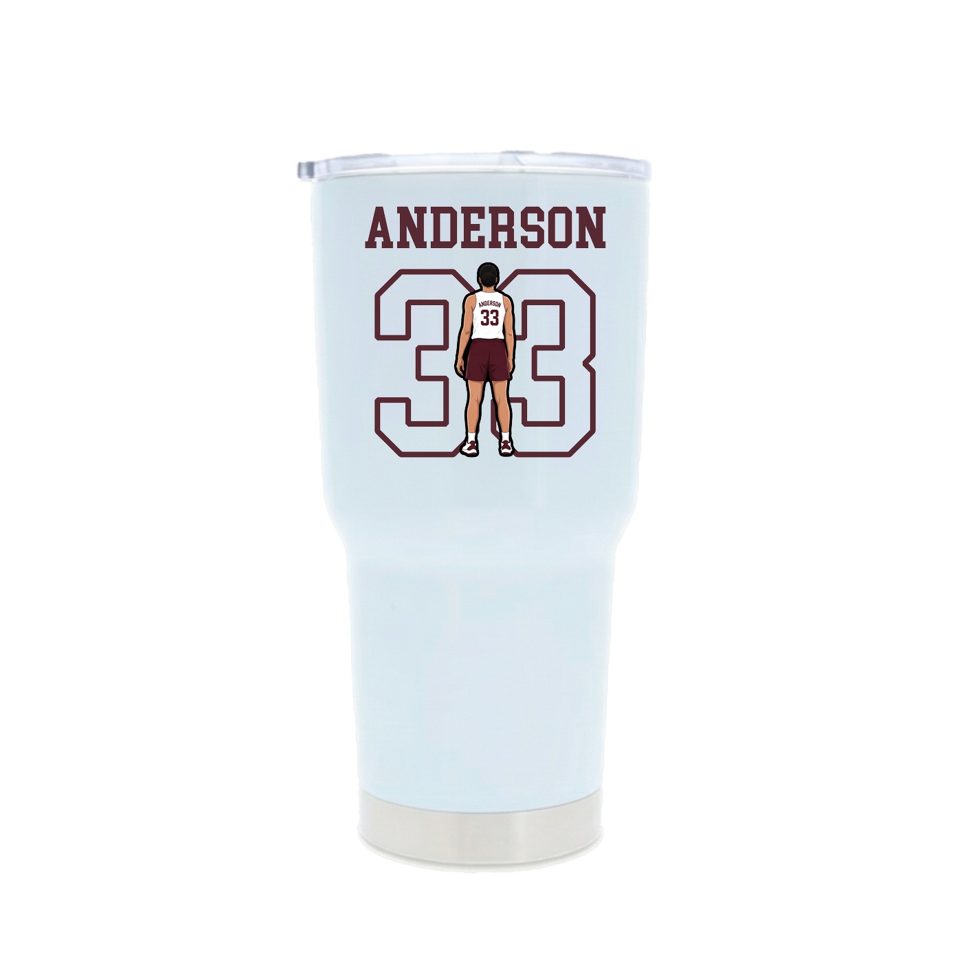 30oz Stainless Steel Tumbler — Shirsey in White