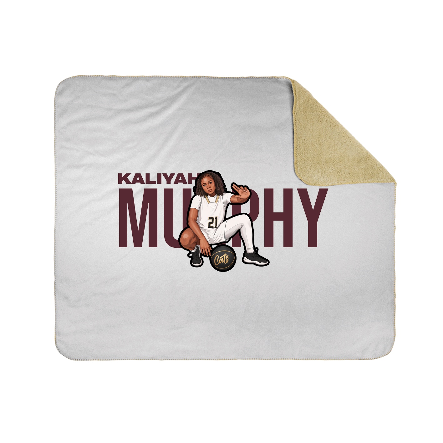 Throw Blanket — Player Name in White