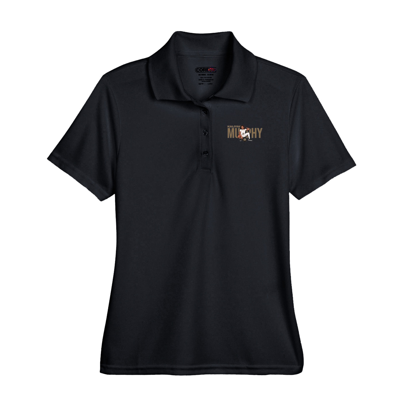 Performance Polo — Player Name in Black