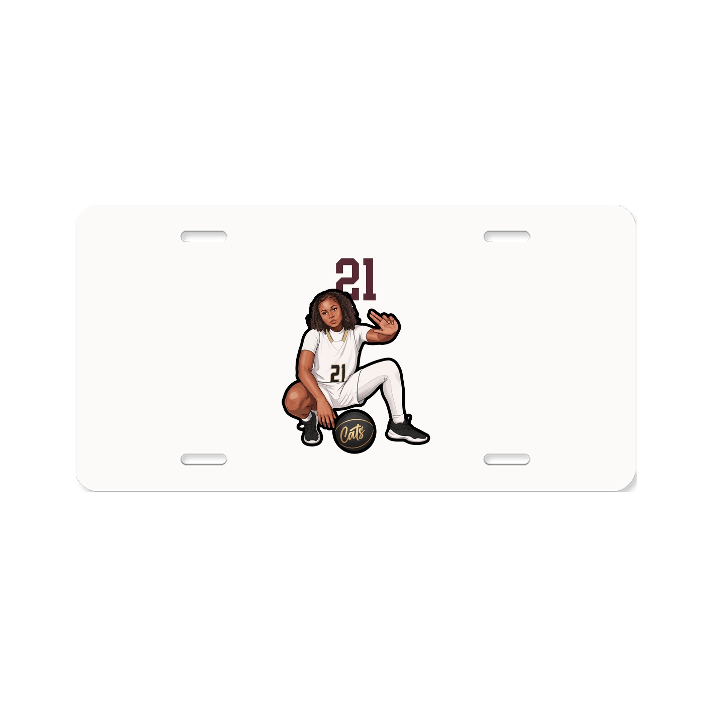 License Plate — Number Top in Classic