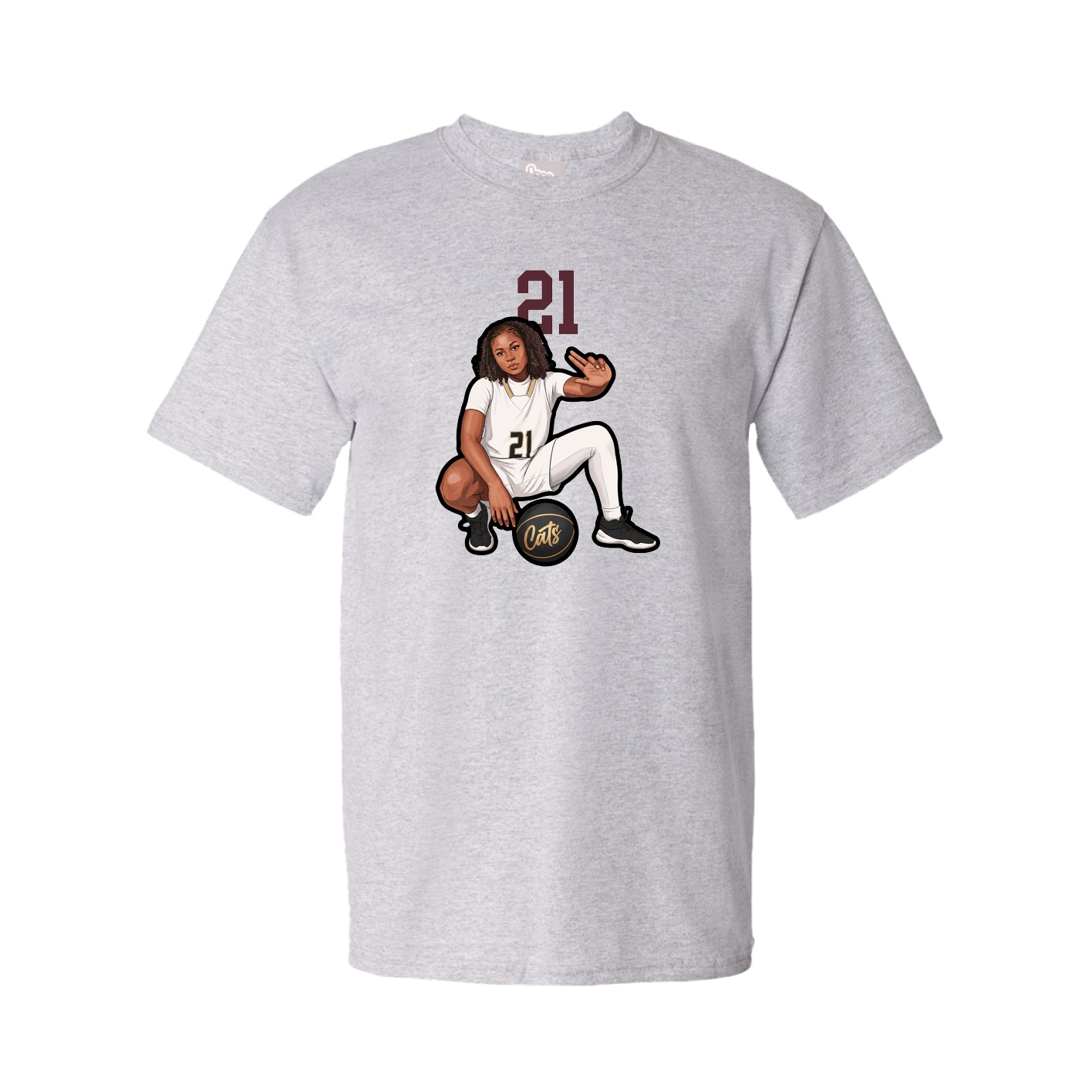 Tee — Number Top in Grey