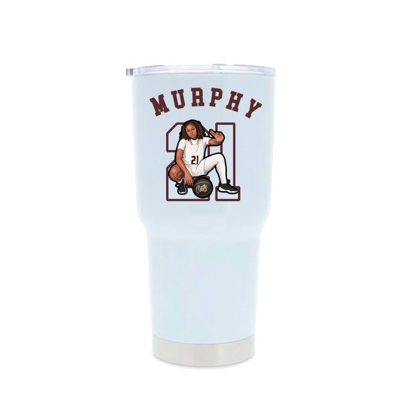 30oz Stainless Steel Tumbler — Shirsey Arch in White