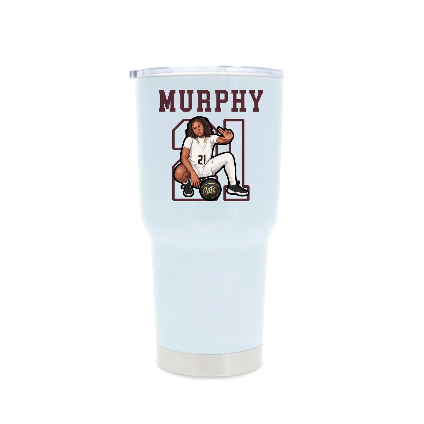 30oz Stainless Steel Tumbler — Shirsey in White