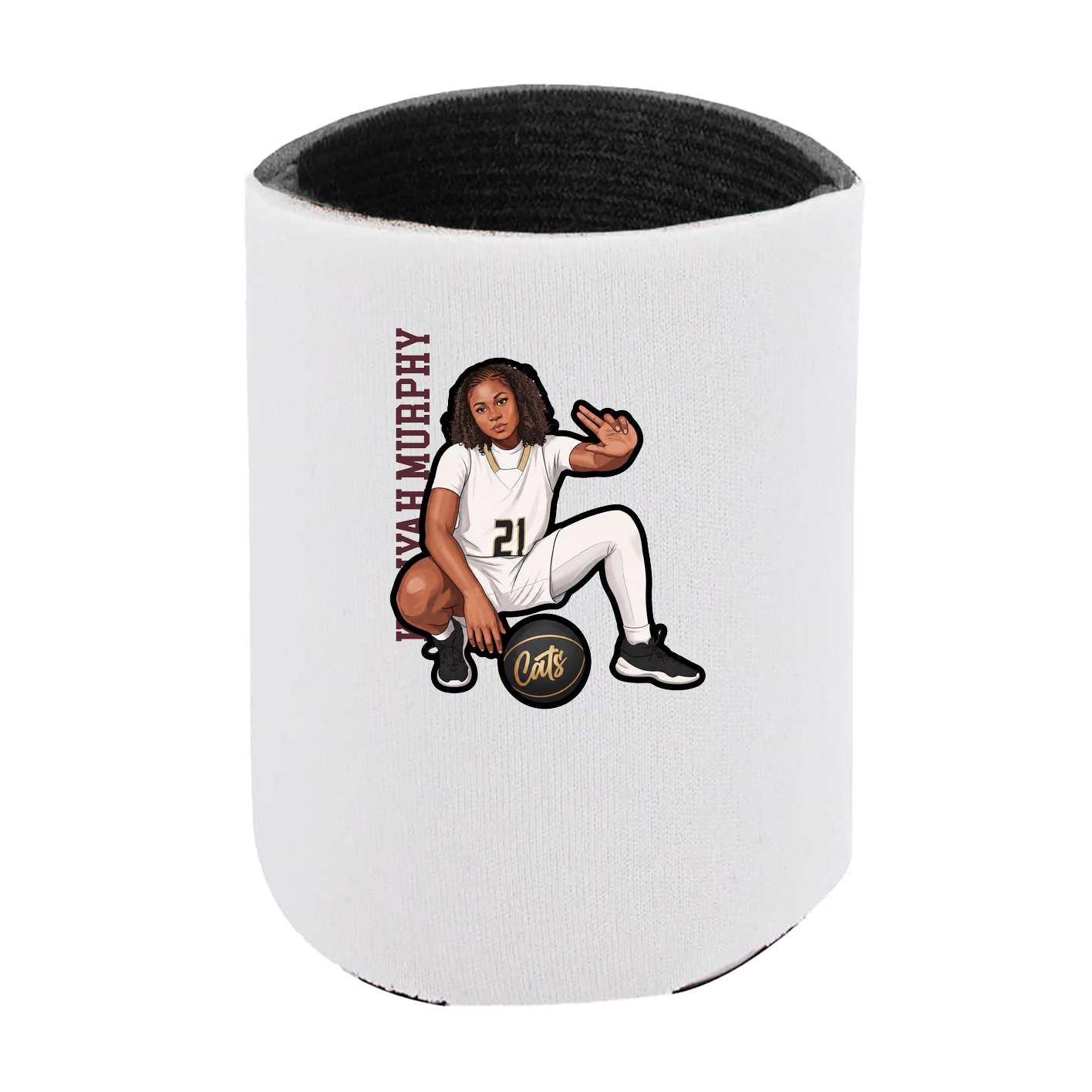 Can Holder — Name Vertical in White