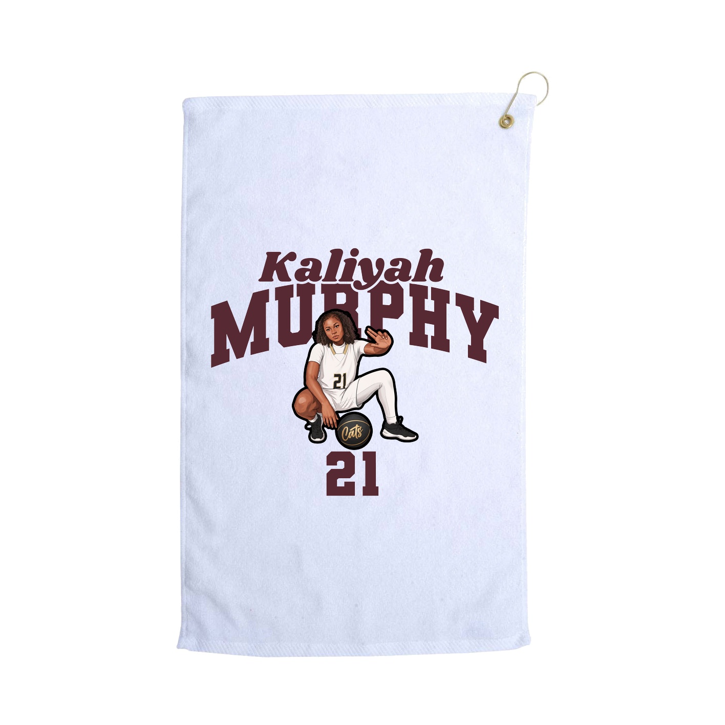 Golf Towel — Signature Arch in White
