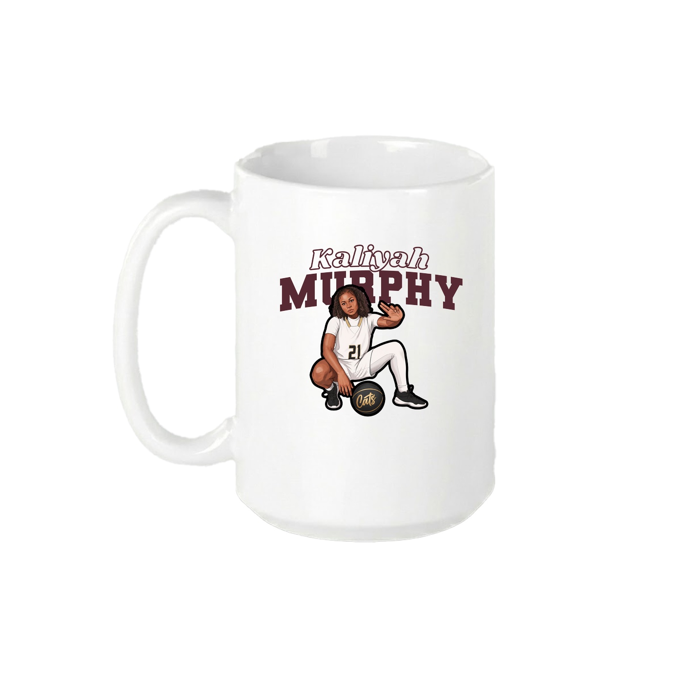 15oz Coffee Mug — Name Arch in White