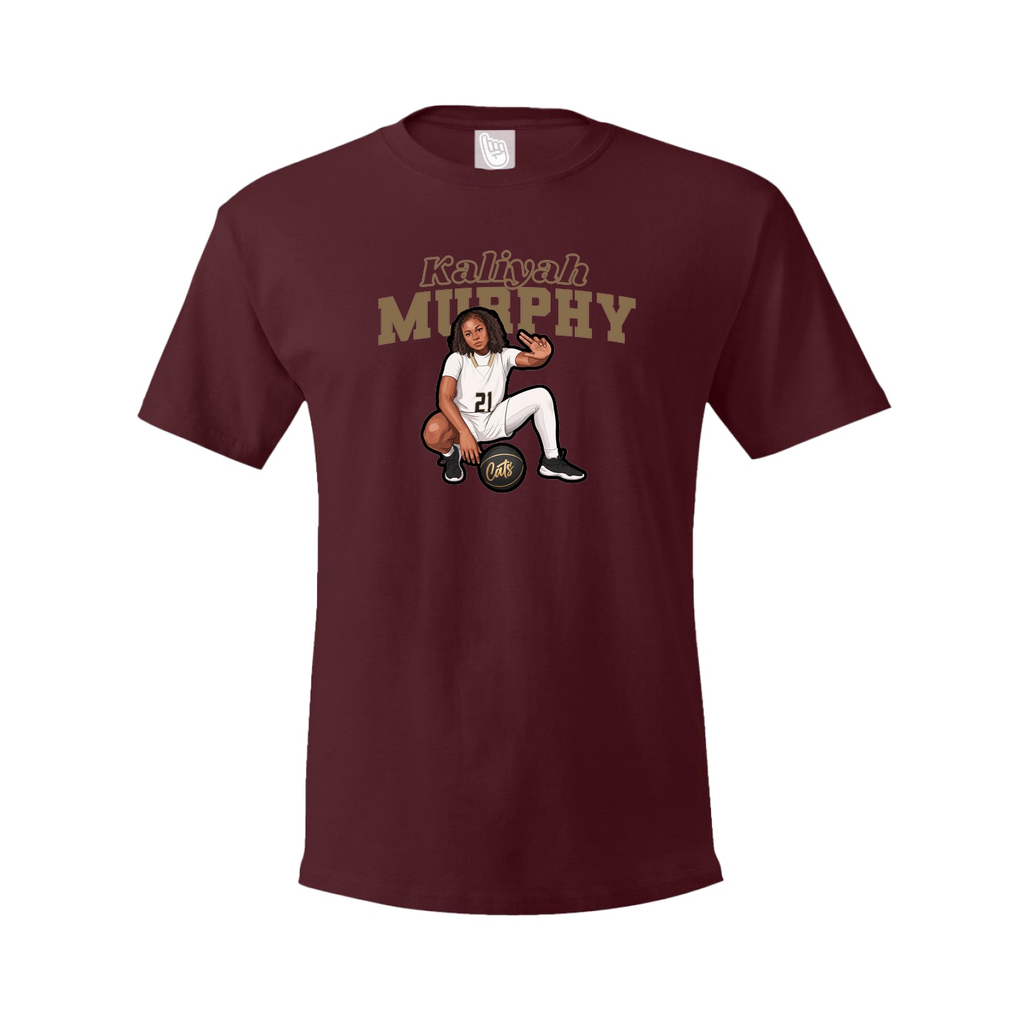 Youth Tee — Name Arch in Maroon