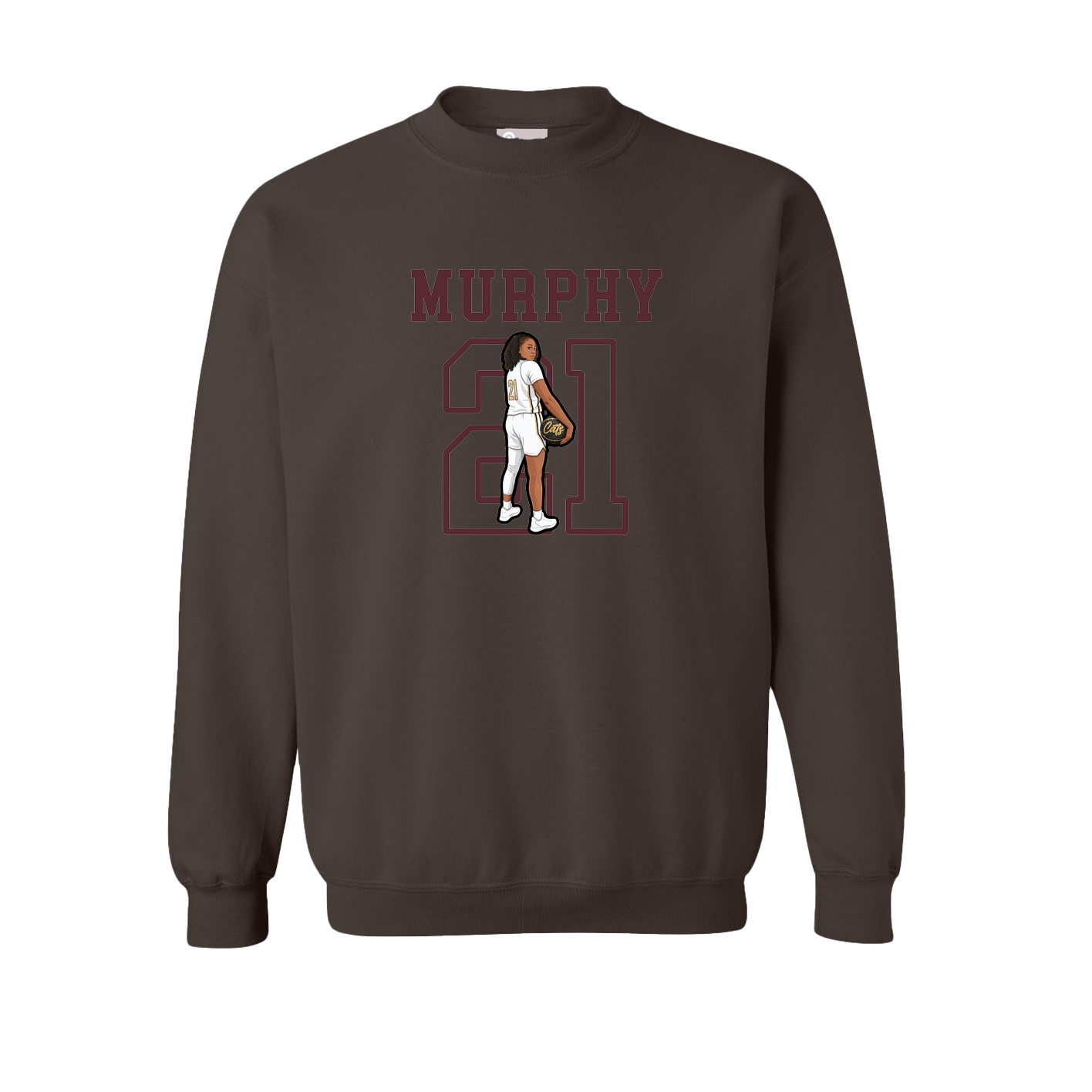 Fleece Crew — Shirsey in Brown