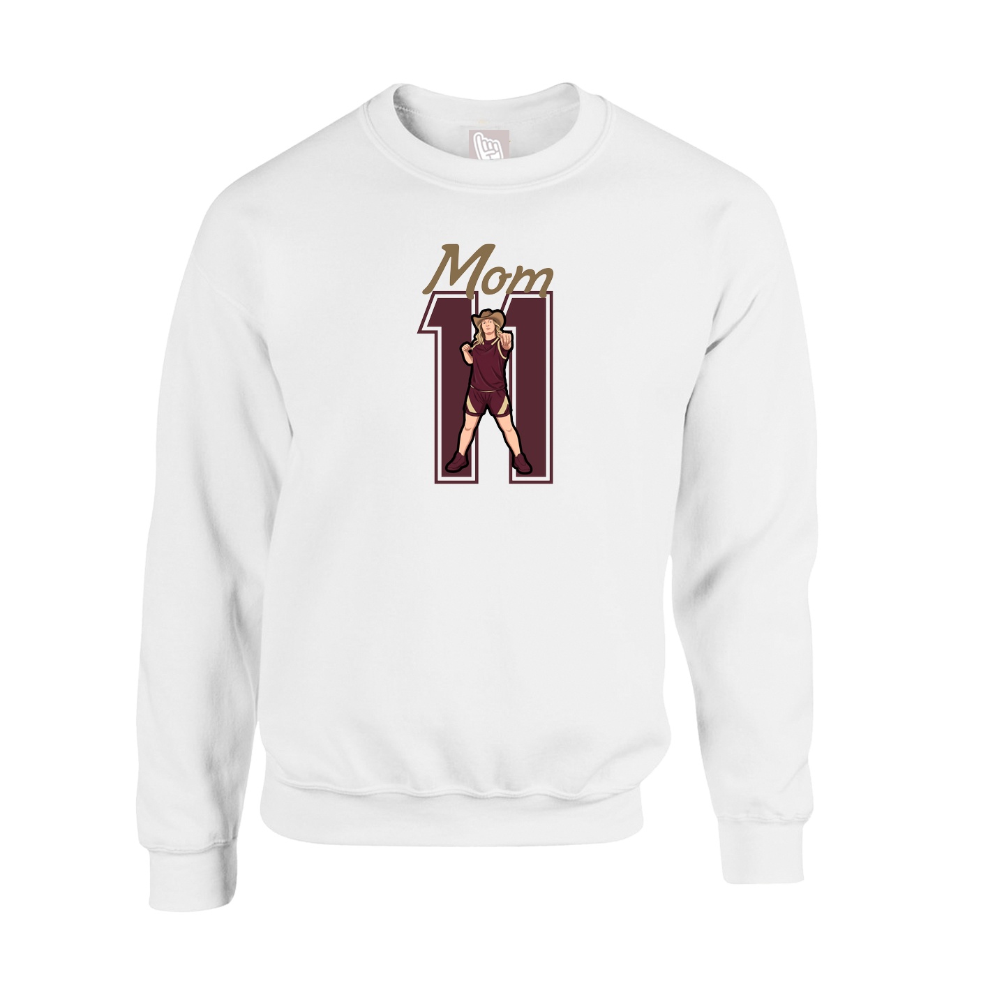 Fleece Crew — Mothers Day Shirsey in White