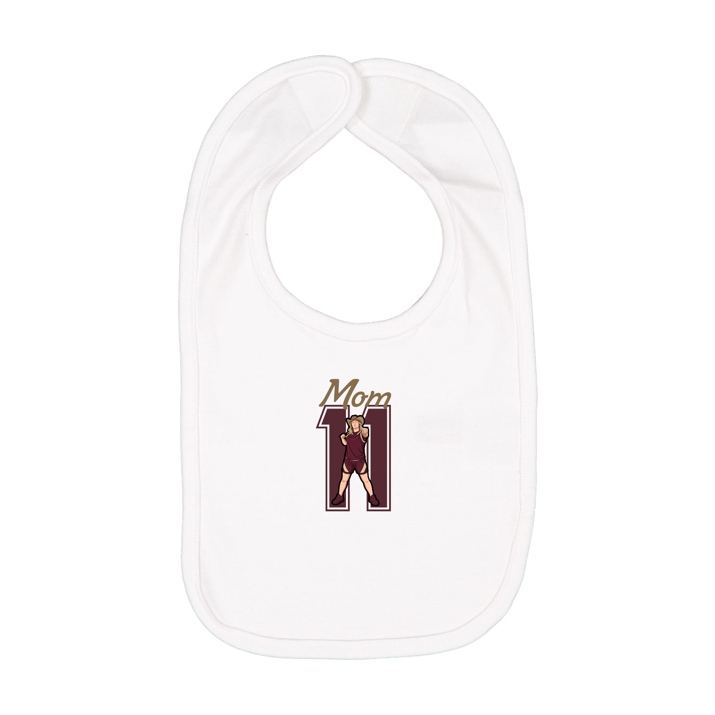 Infant Bib — Mothers Day Shirsey in White