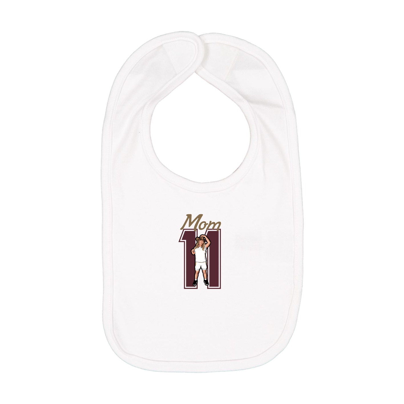 Infant Bib — Mothers Day Shirsey in White