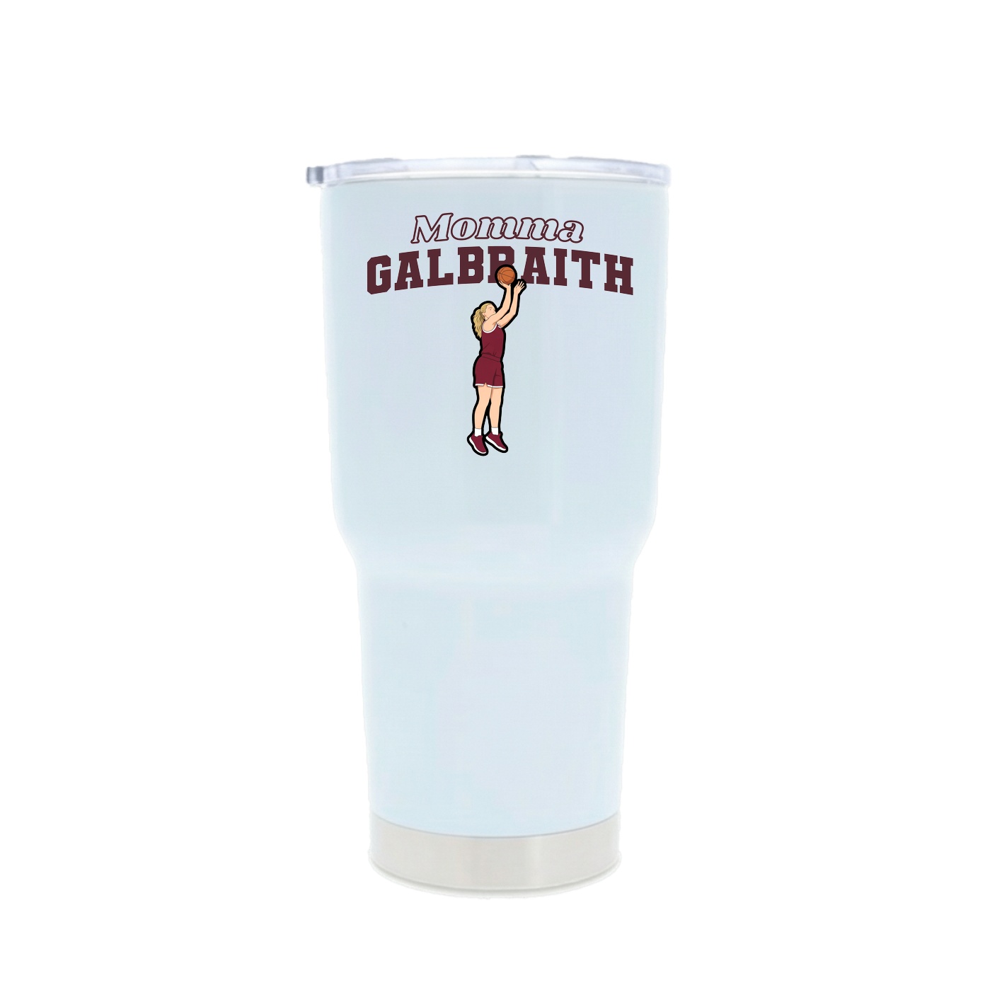 30oz Stainless Steel Tumbler — Mothers Day Block in White