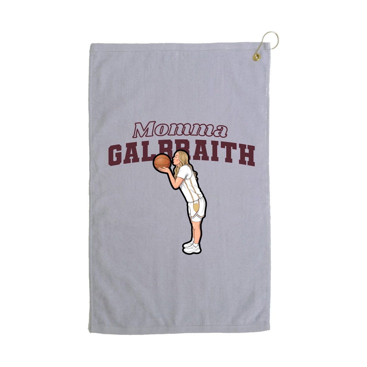 Golf Towel — Mothers Day Block in Grey