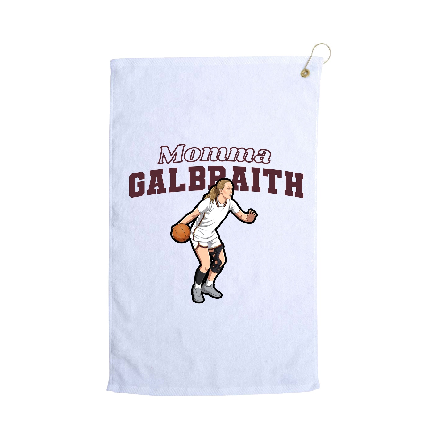 Golf Towel — Mothers Day Block in White