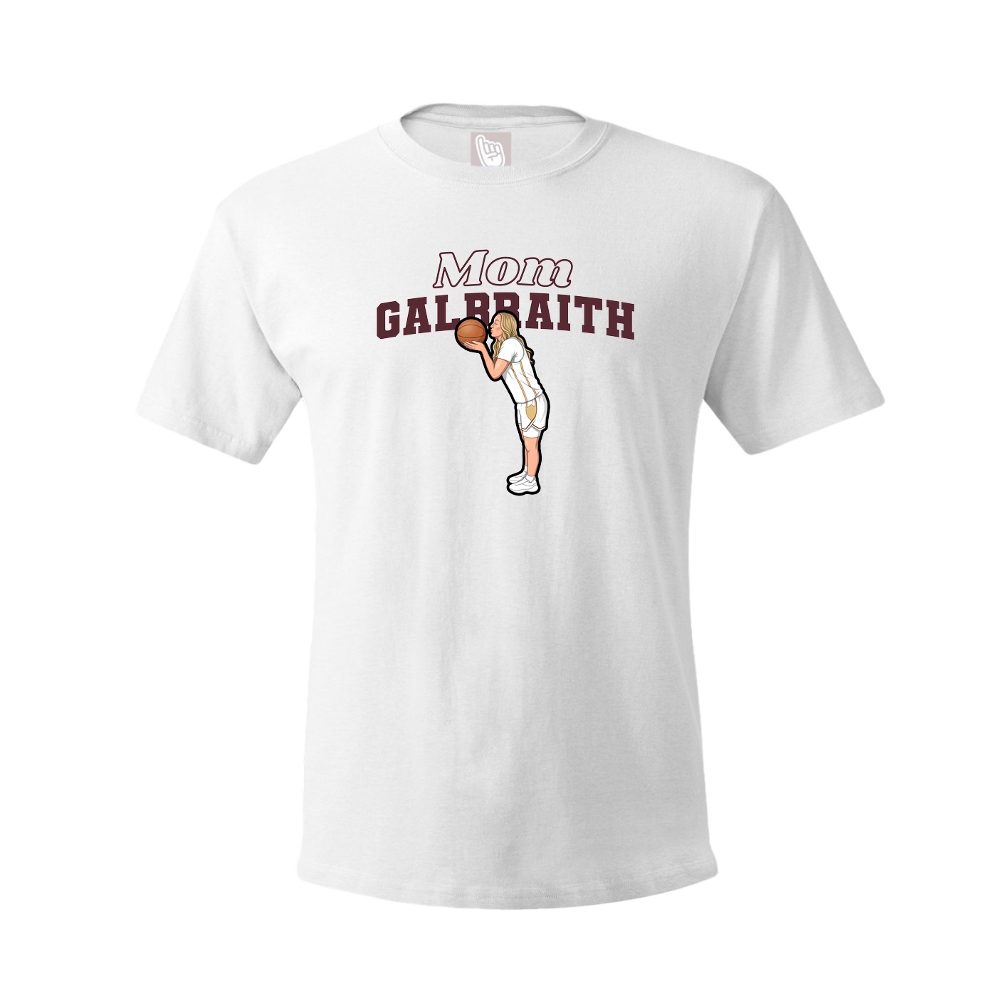 Youth Tee — Mothers Day Block in White