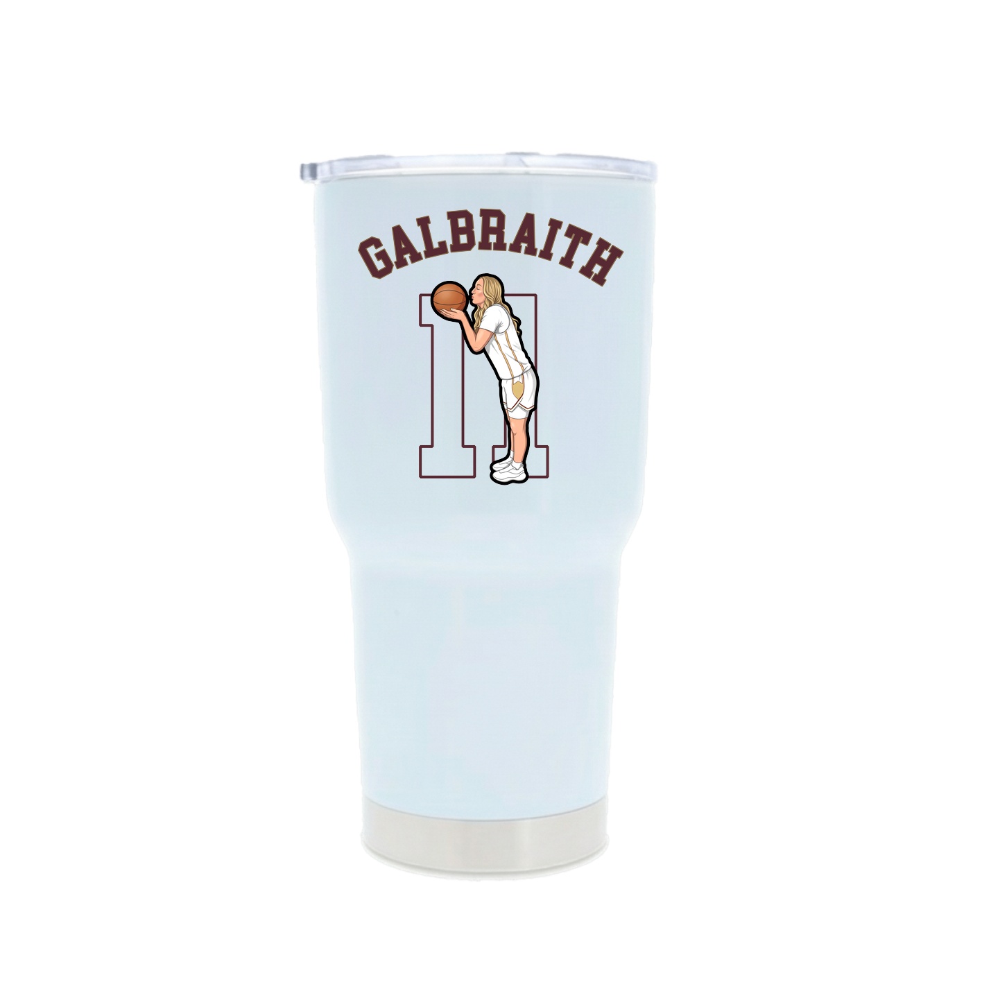 30oz Stainless Steel Tumbler — Shirsey Arch in White